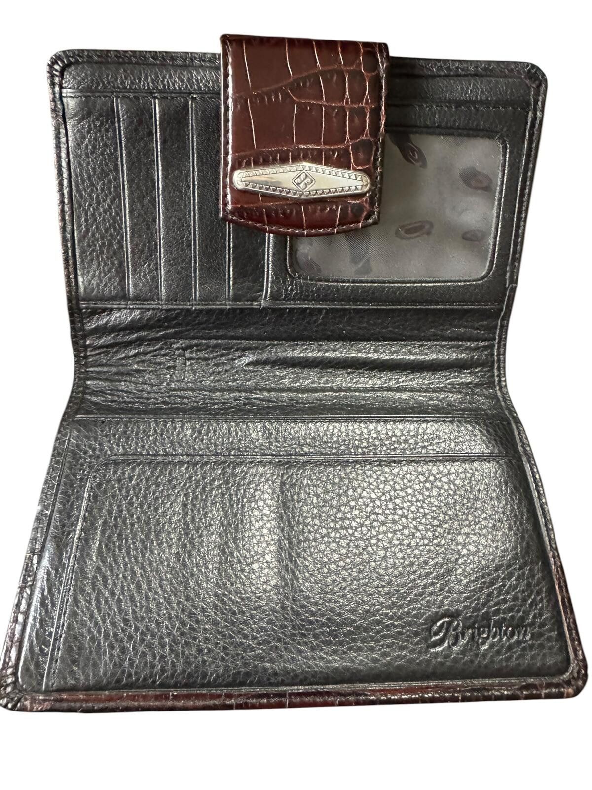 Brighton Brighton Two-Tone Leather Wallet with Crocodile Embossed Size ONE SIZE - 4 Thumbnail