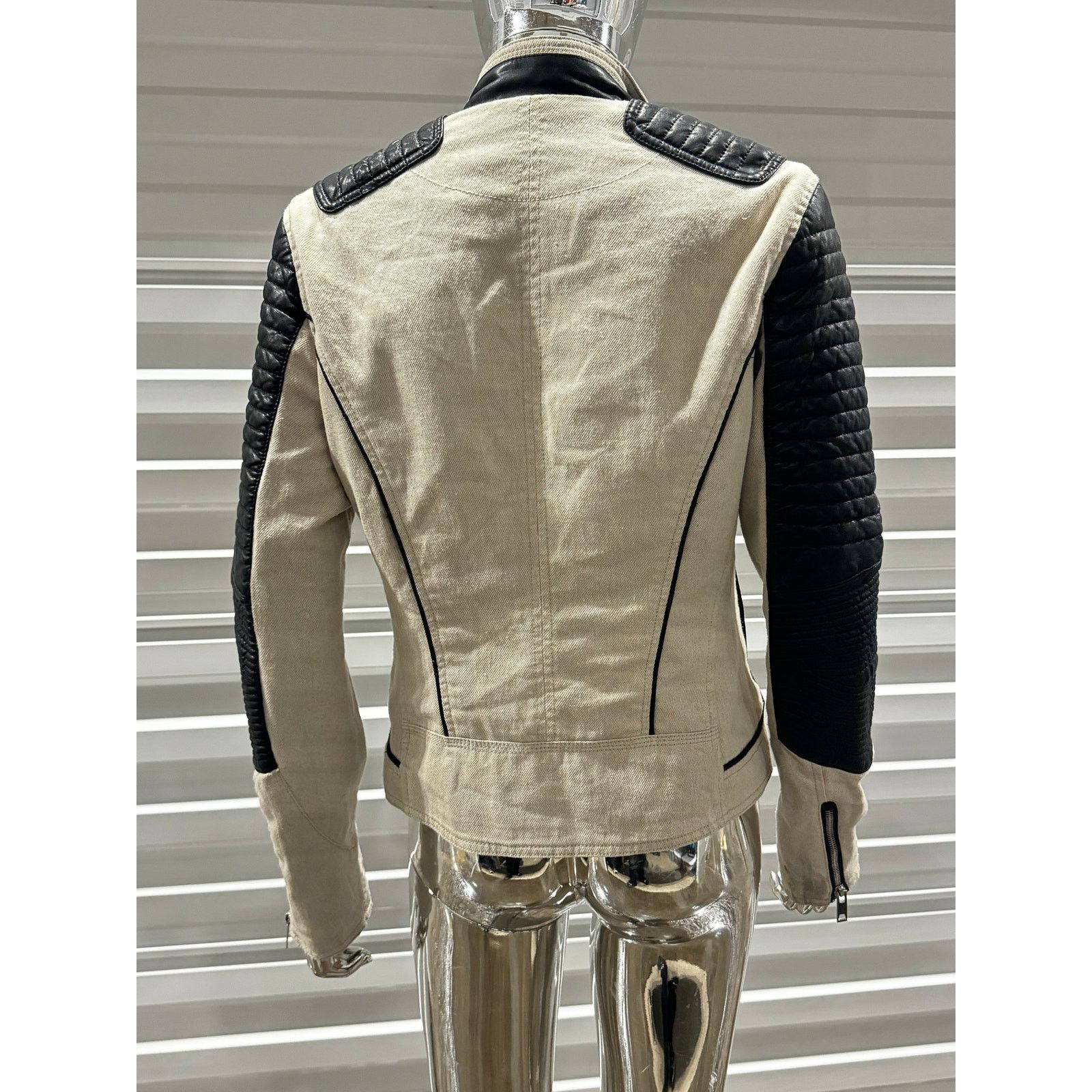 & Other Stories Motorcycle Faux Leather Jacket Size M / US 6-8 / IT 42-44 - 4 Thumbnail