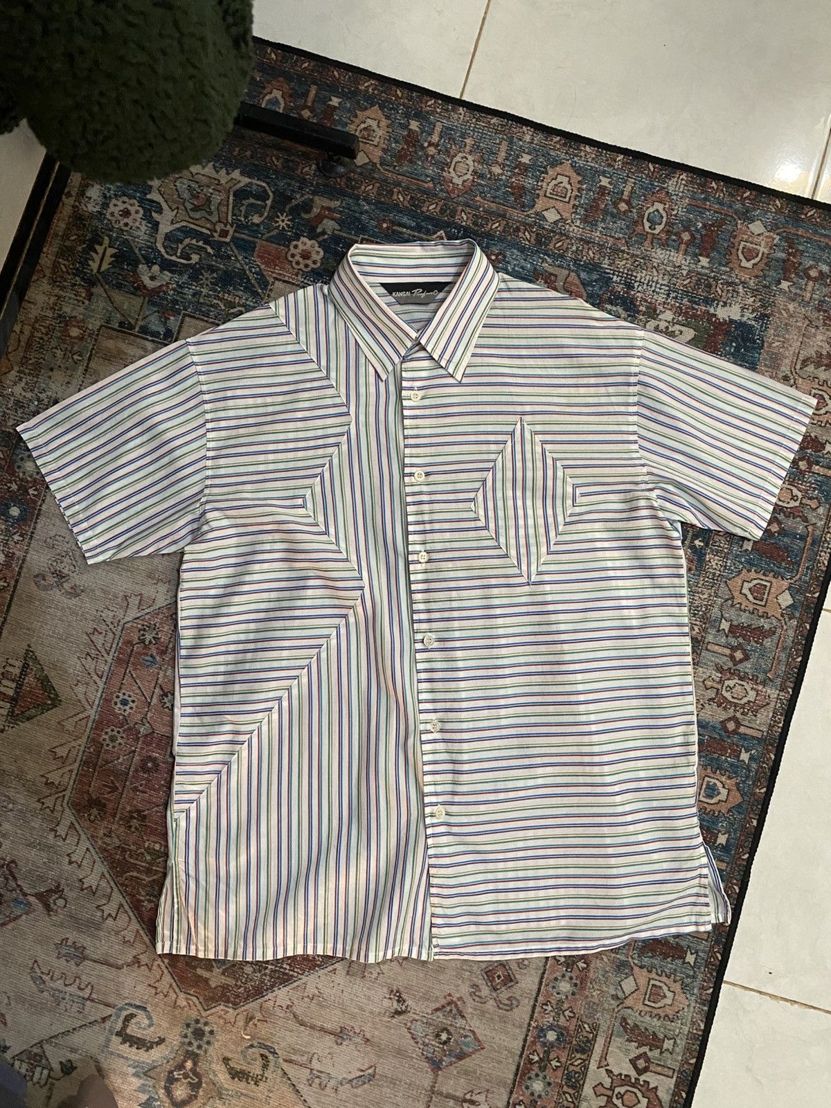 Vintage Kansai Yamamoto ProfumO Stripe Diamond Pocket Size US L / EU 52-54 / 3 - 1 Thumbnail