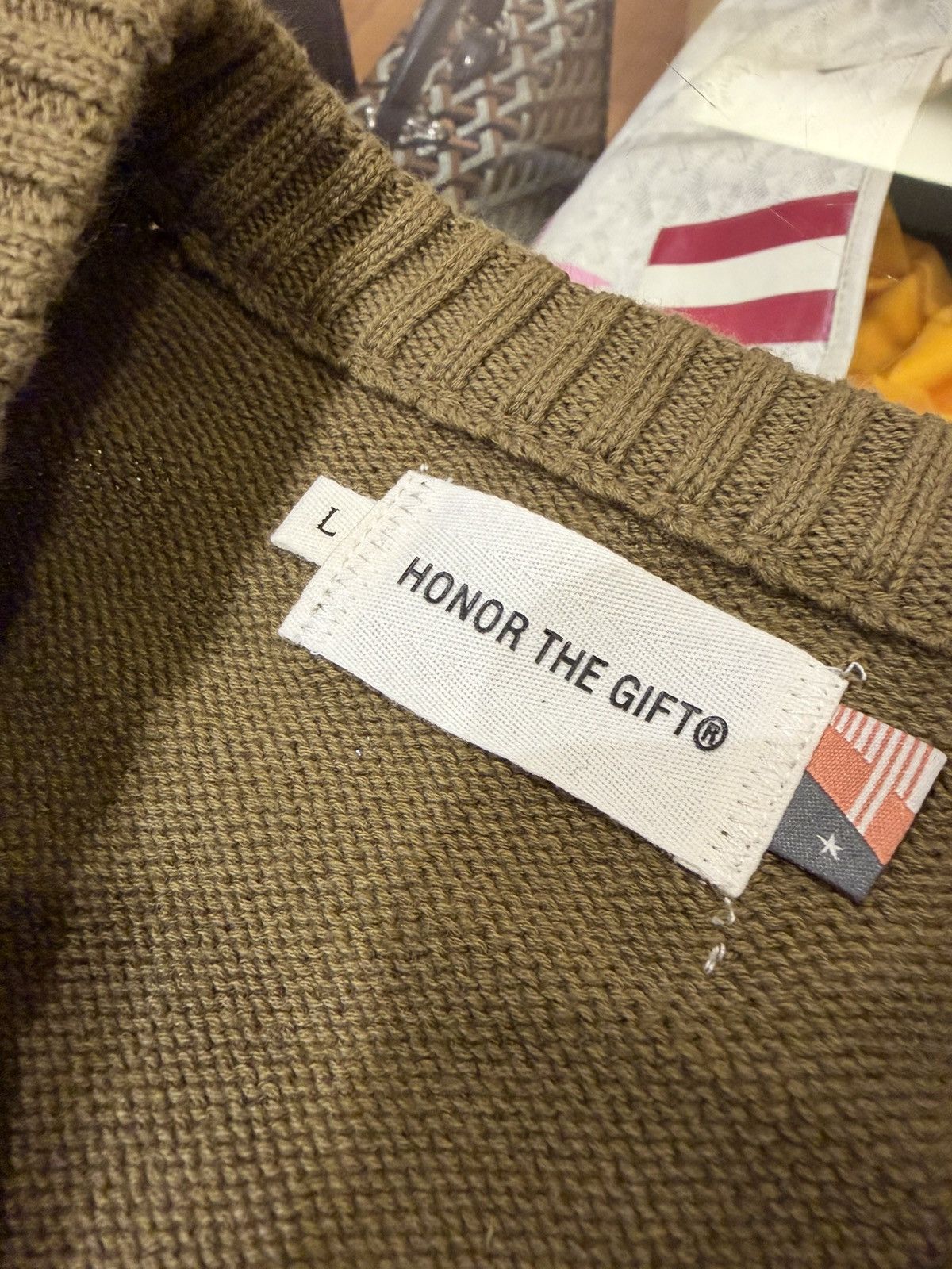 Honor the Gift Honor the Gift Panther Mascot Knit Sweater - Olive Size US L / EU 52-54 / 3 - 3 Thumbnail