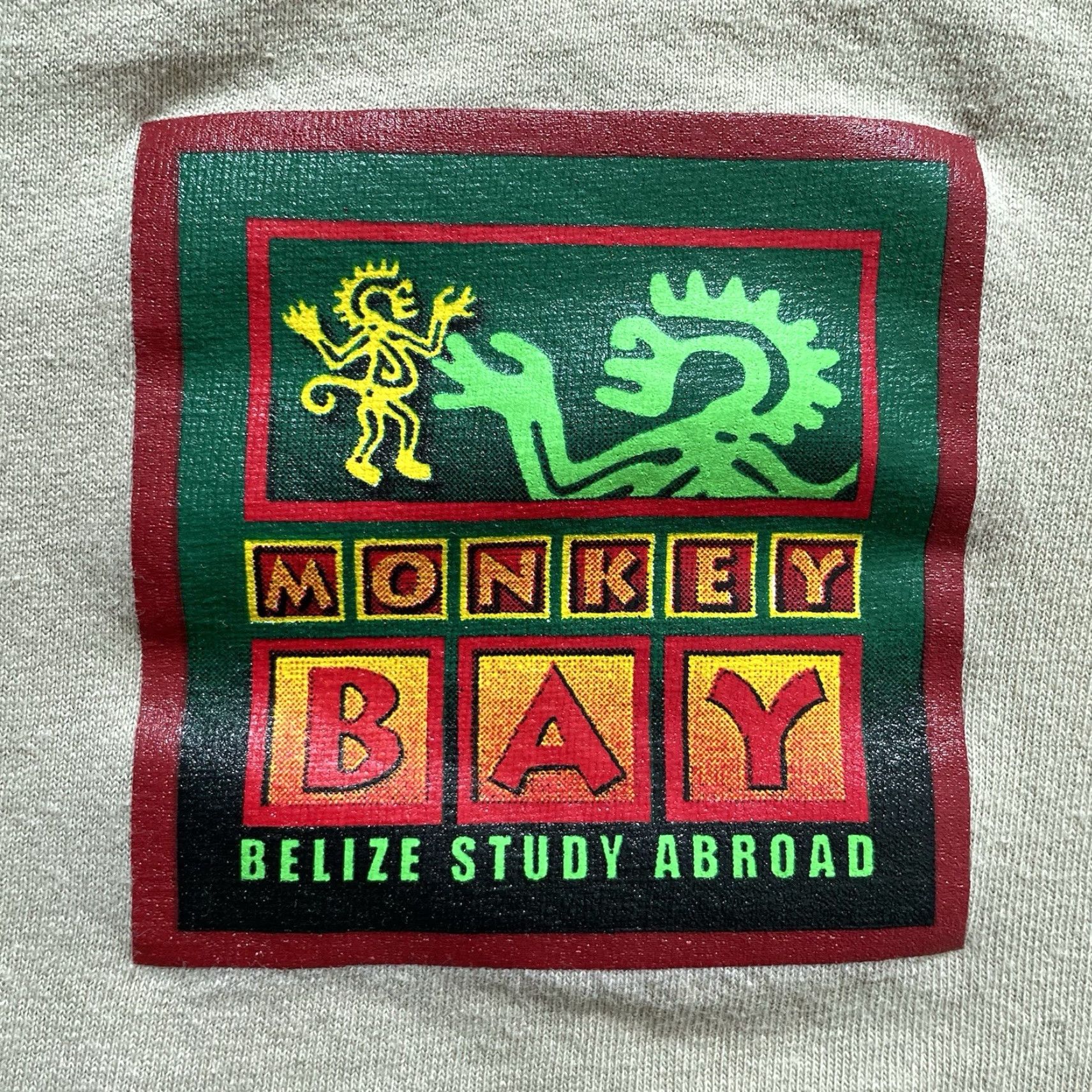 Vintage VINTAGE Yazbek Belize T-Shirt Medium Monkey Bay Beige Nature Wildlife Graphic Tee Mens Size US M / EU 48-50 / 2 - 3 Thumbnail