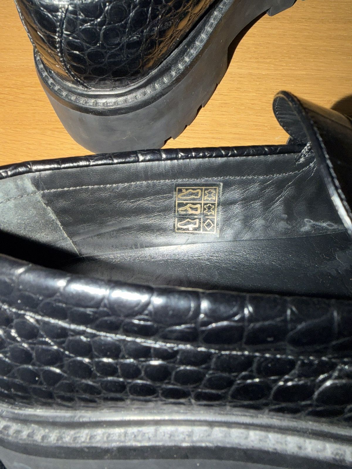 Celine Bulky Crocodile Stamped Calfskin Penny Loafer Size US 9 / EU 42 - 7 Thumbnail