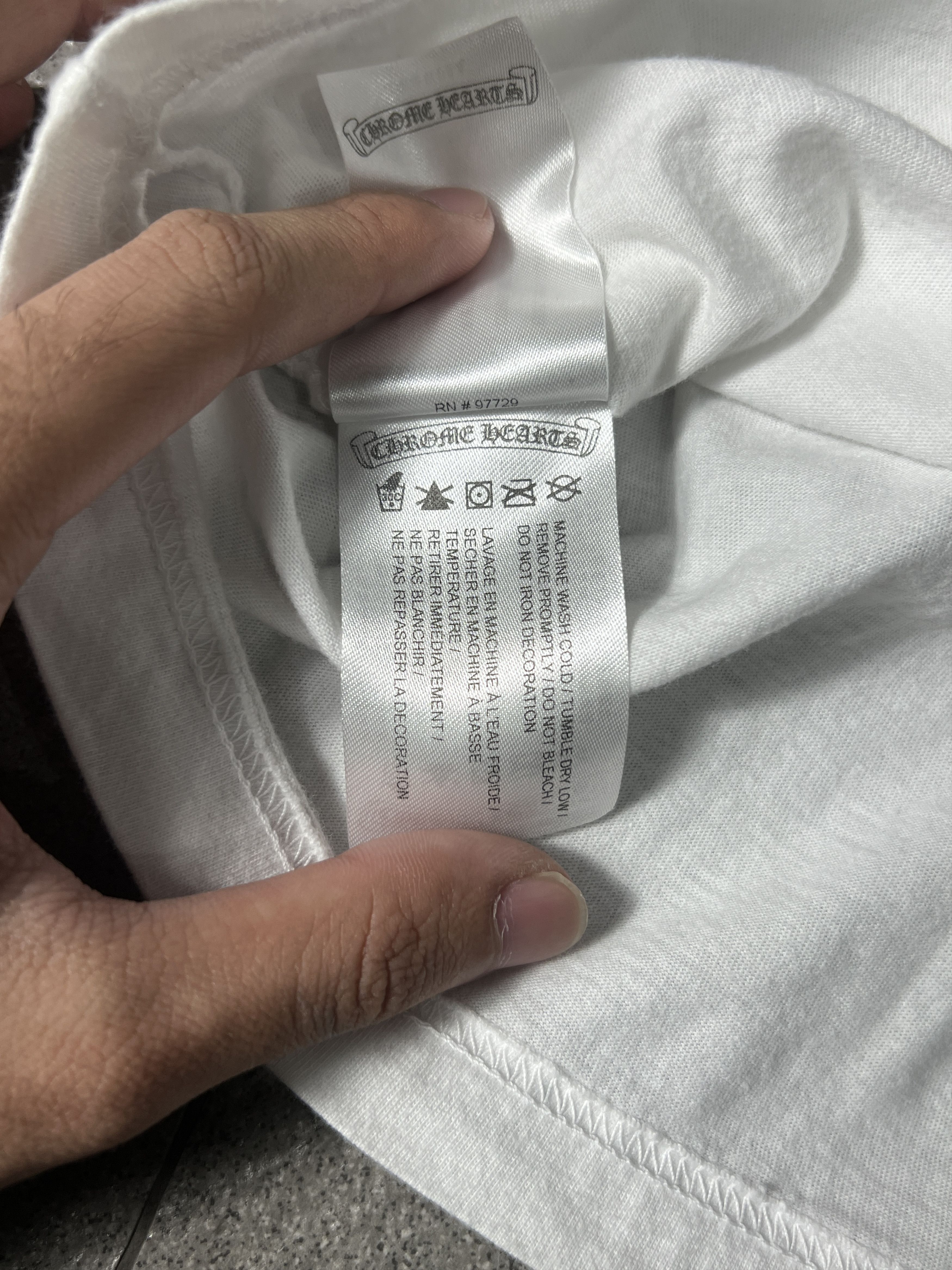 Chrome Hearts Chrome Hearts Cross Back Logo Tee White Small USA Size US S / EU 44-46 / 1 - 7 Thumbnail