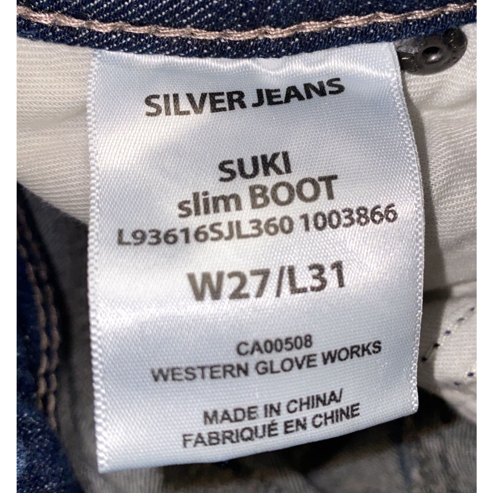 Silver Jeans Co. Silver Jeans Suki Slim Bootcut Jeans Women Size 27 Regular 31 Blue Denim Size 27" / US 4 / IT 40 - 6 Thumbnail