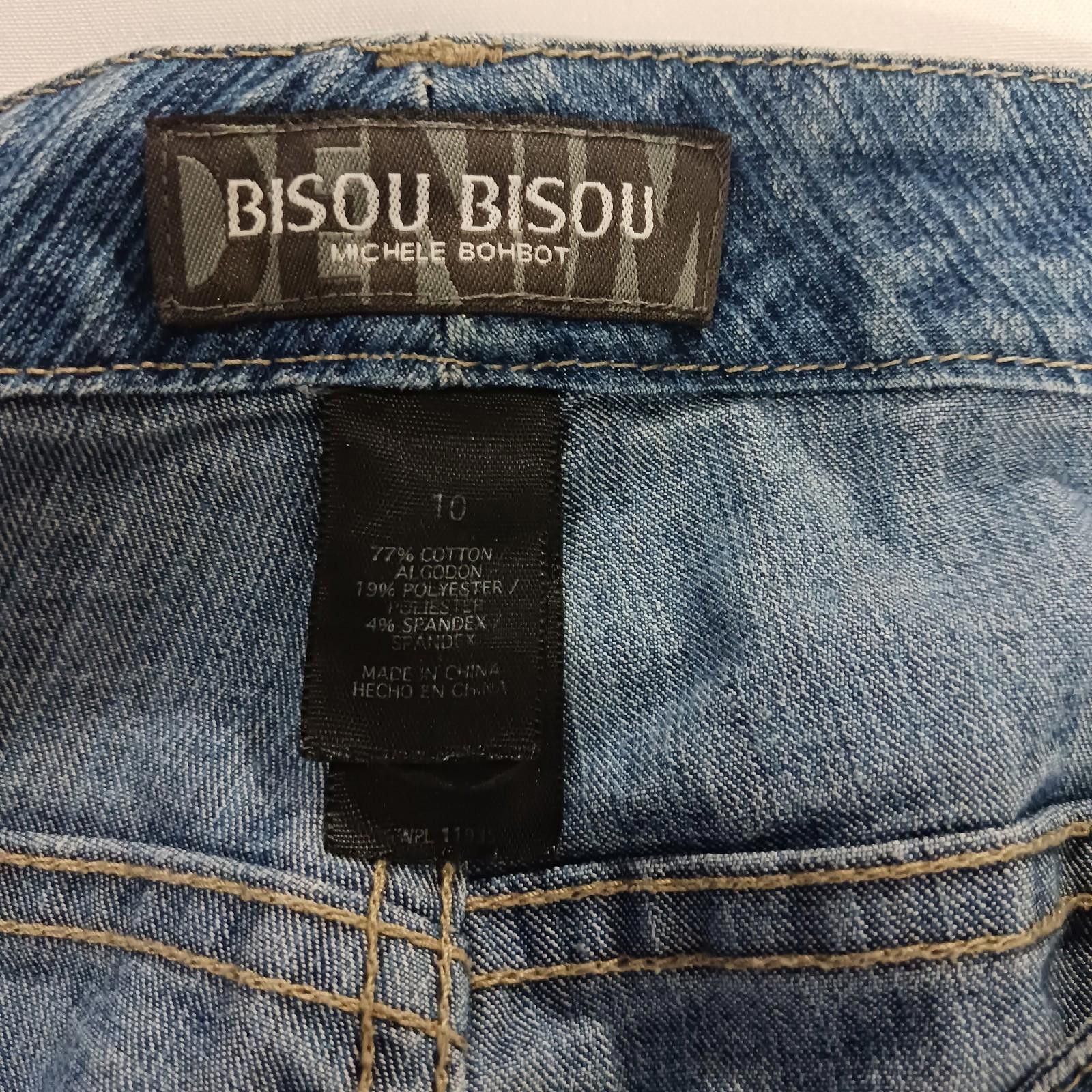 Other Bisou Bisou Michele Bohbot Women Blue Jeans Size 10 (32×29) Size 32" / US 10 / IT 46 - 3 Thumbnail