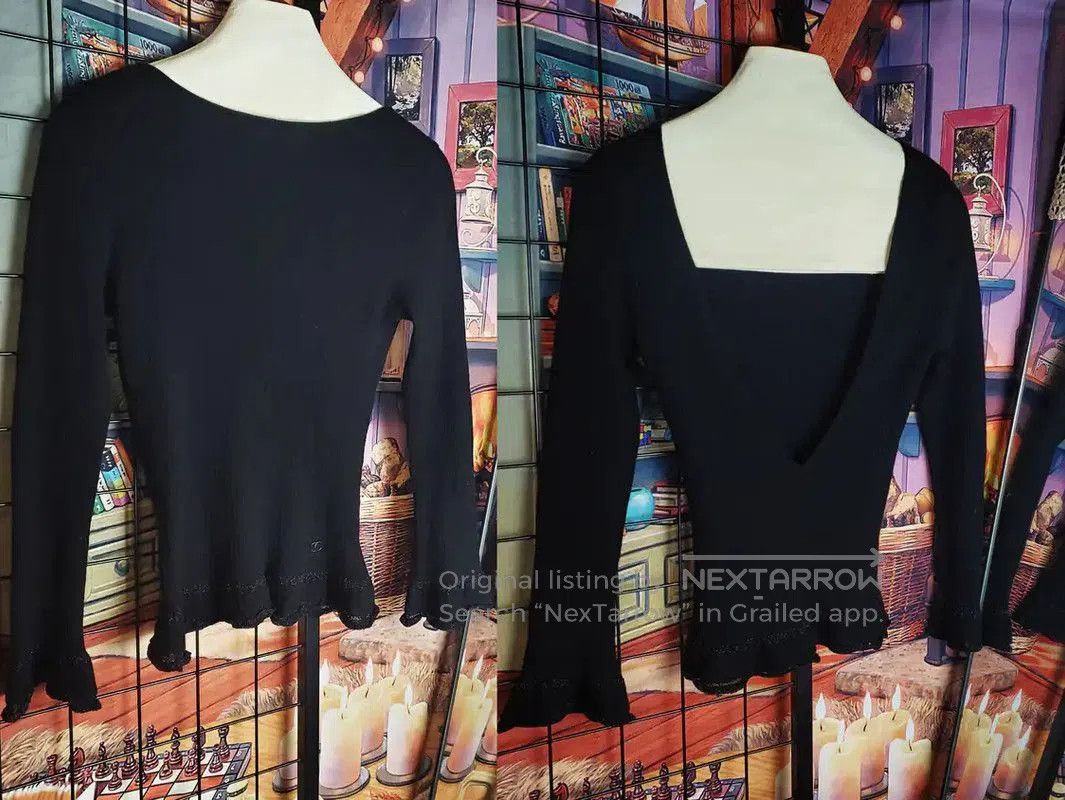 Chanel Chanel Black Cashmere Long Sleeve Top . Size M / US 6-8 / IT 42-44 - 8 Thumbnail