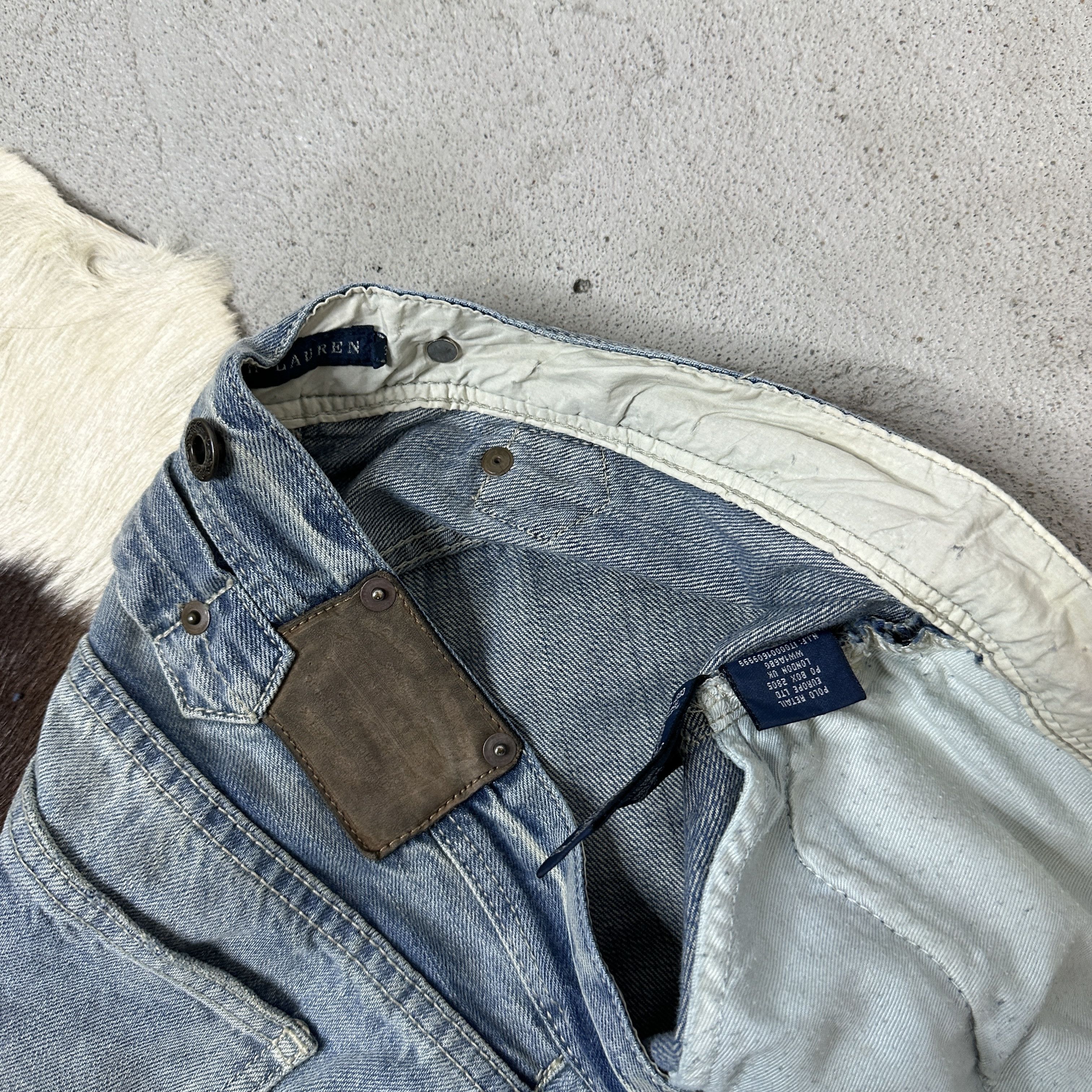 Ralph Lauren × Vintage Vintage Ralph Lauren Wide Leg Jeans Size 24" / US 00 / IT 34 - 8 Thumbnail