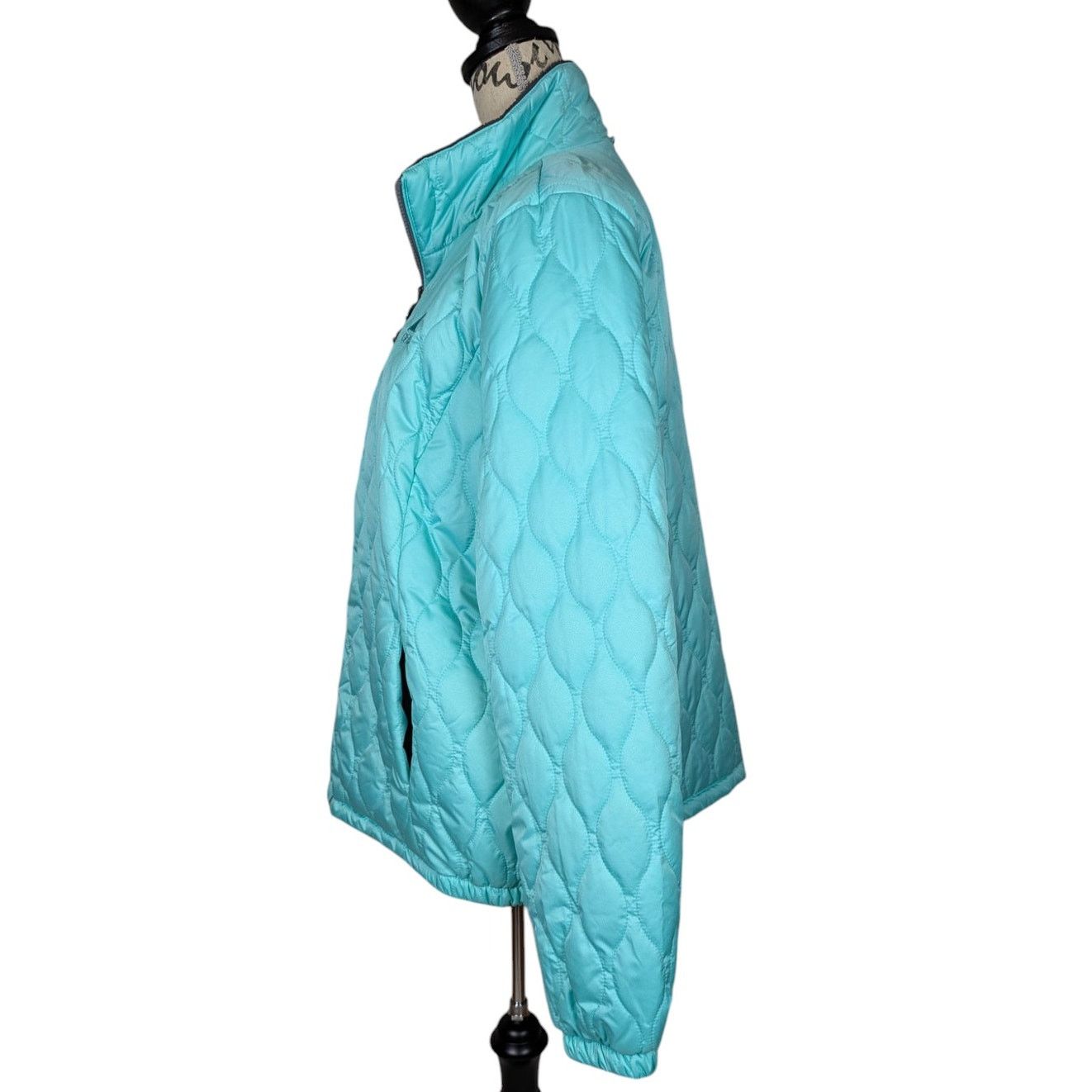 Other Gerry Puffer Jacket Blue Green Seafoam with Gray Trim XL Size XL / US 12-14 / IT 48-50 - 3 Thumbnail