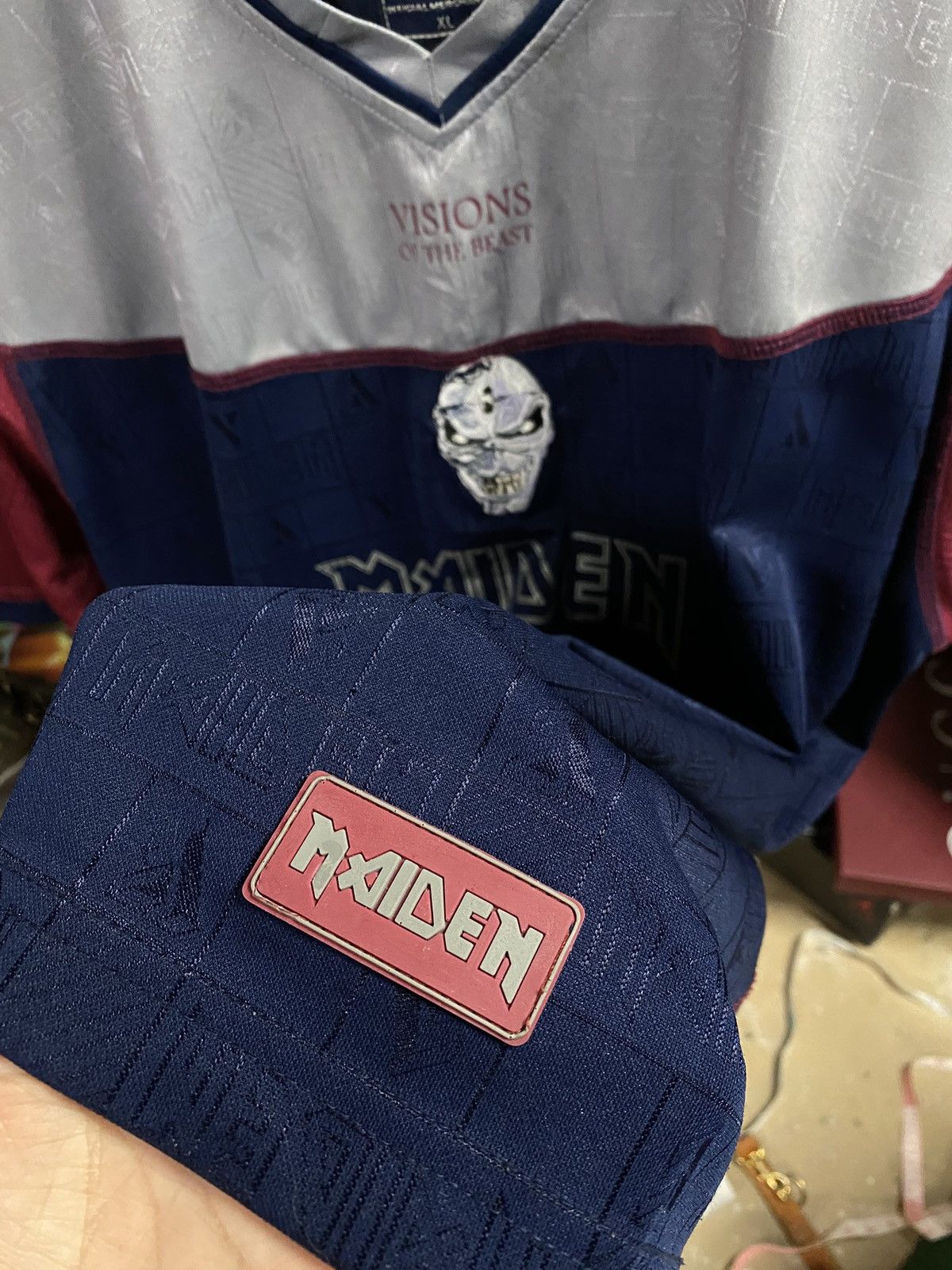 Vintage Vintage 90’s Iron Maiden Jersey Rare Band Tee Adult XLarge Size US XL / EU 56 / 4 - 4 Thumbnail