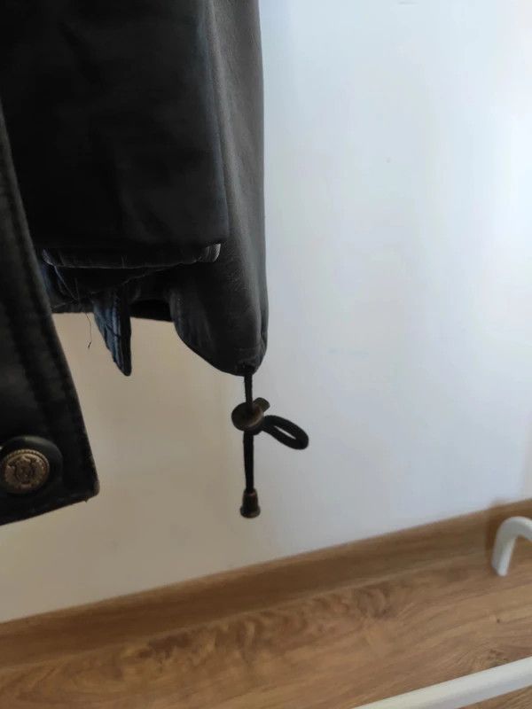 Leather Unique 90s Vintage Leather Coat Size M / US 6-8 / IT 42-44 - 7 Thumbnail