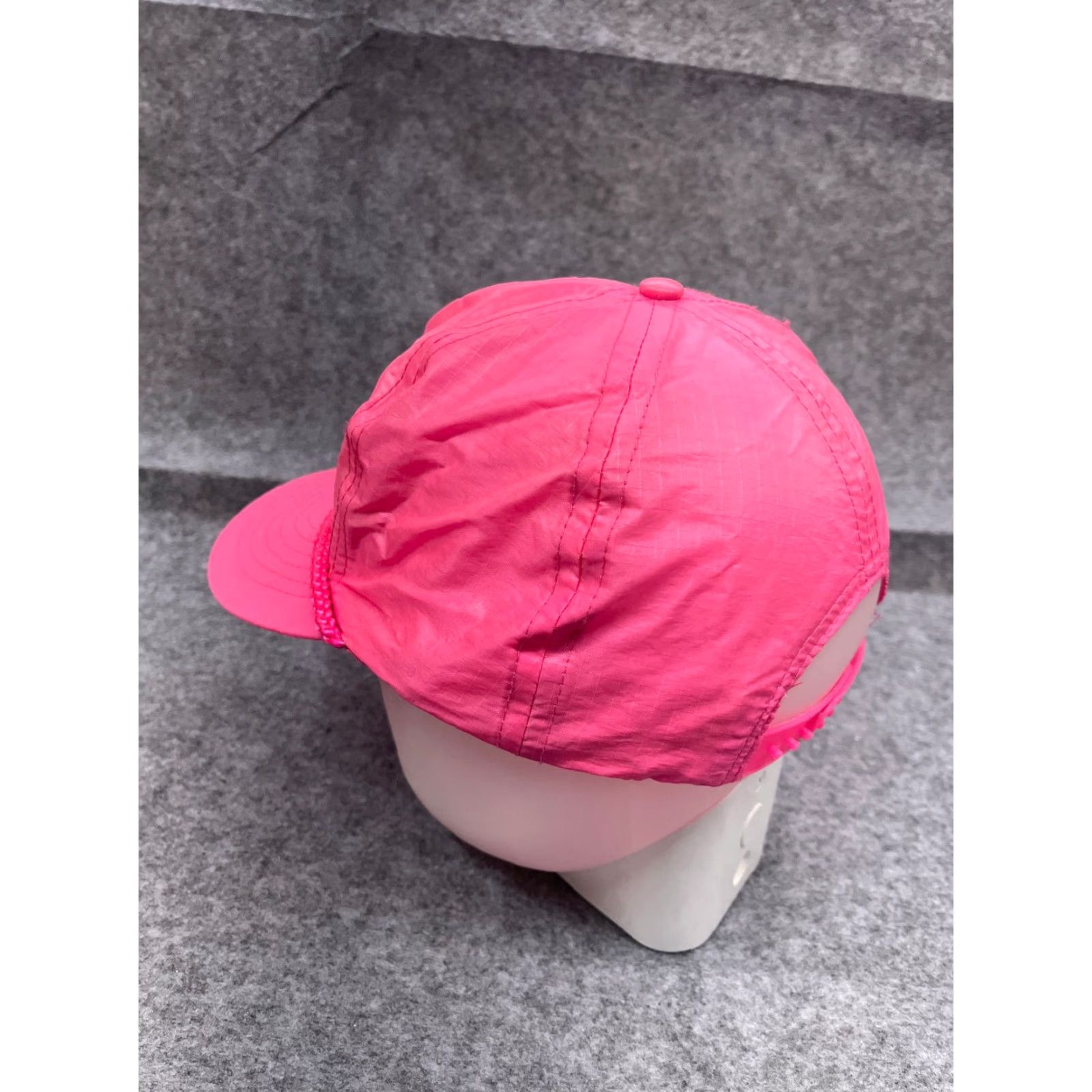 Vintage Designer Award Headwear Hat Snap Back Adult One Size Pink High Visibility Nylon Hiking Running Size ONE SIZE - 5 Thumbnail