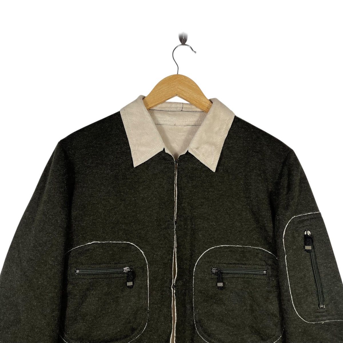 Fendi FENDI Jeans Roma Amor Vintage Wool Zip Jacket Size US M / EU 48-50 / 2 - 2 Thumbnail
