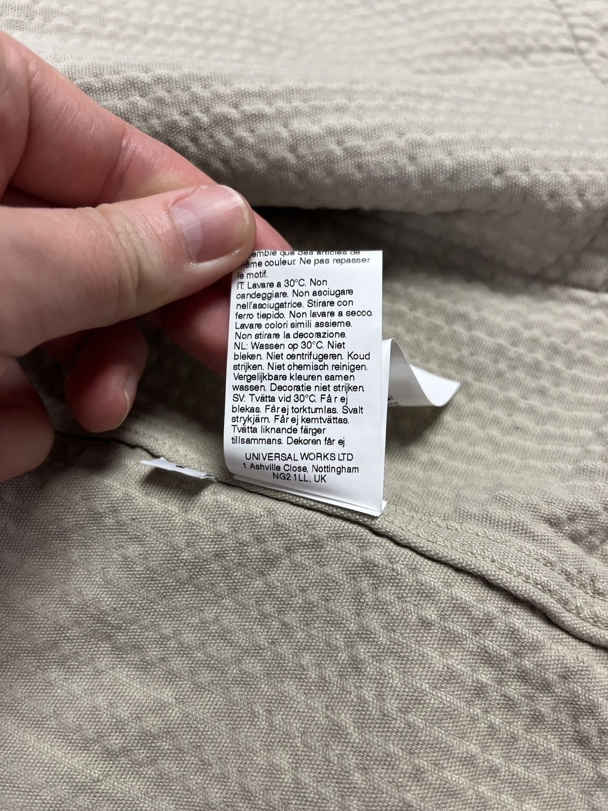 Universal Works Universal Works Kyoto Work Jacket – Stone (Corduroy) Size US L / EU 52-54 / 3 - 11 Thumbnail