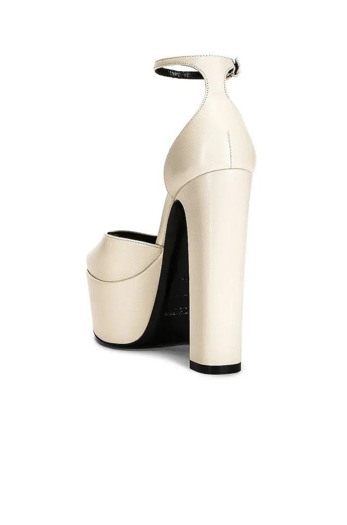 Saint Laurent Paris o1w1db10526 650258 Jodie Platform Sandals in Smooth Size US 8 / IT 38 - 3 Thumbnail