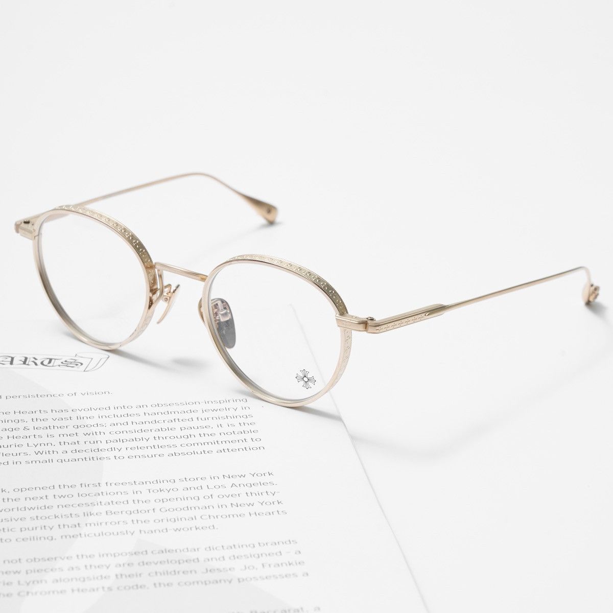 Chrome Hearts CHROME HEARTS THICK GOLD PLATED/MATTE GOLD PLATED GLASSES Size ONE SIZE - 2 Thumbnail