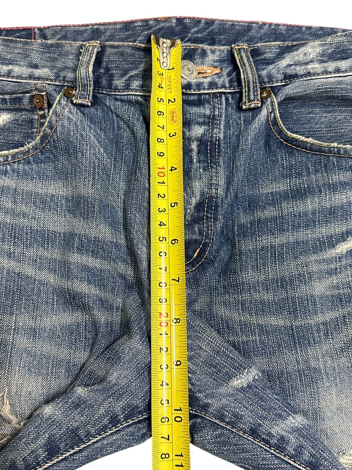 If Six Was Nine Vintage Japanese Brand Distressed Destroyer Faded Wash Jeans Size US 31 - 16 Thumbnail