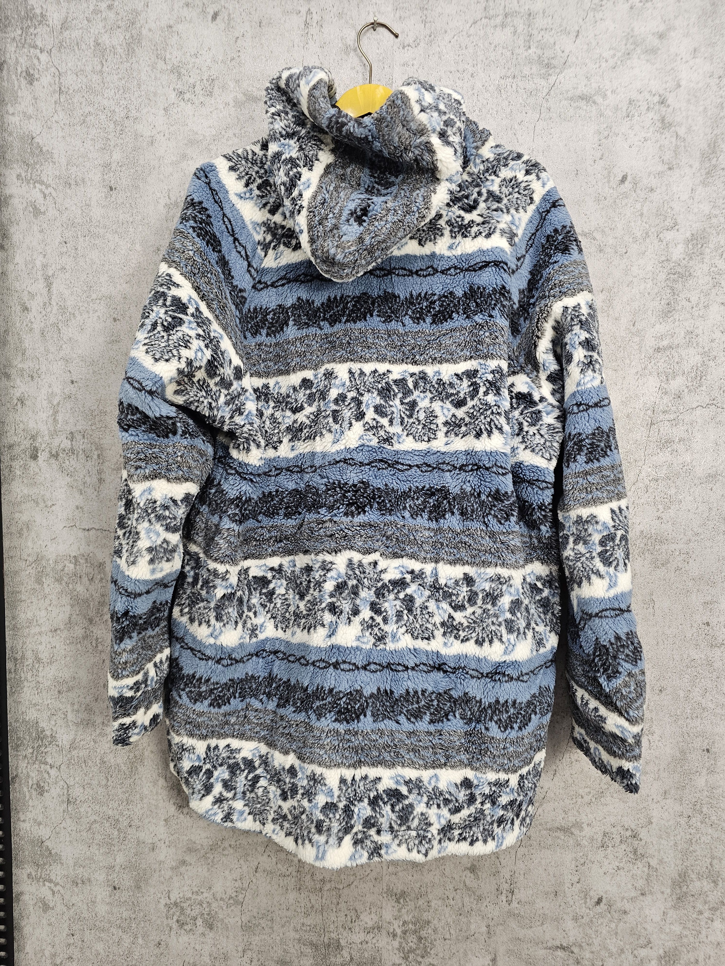 Japanese Brand PIKO Hawaiian Longboard Wear Striped Fleece Jacket J0039 Size US L / EU 52-54 / 3 - 2 Thumbnail