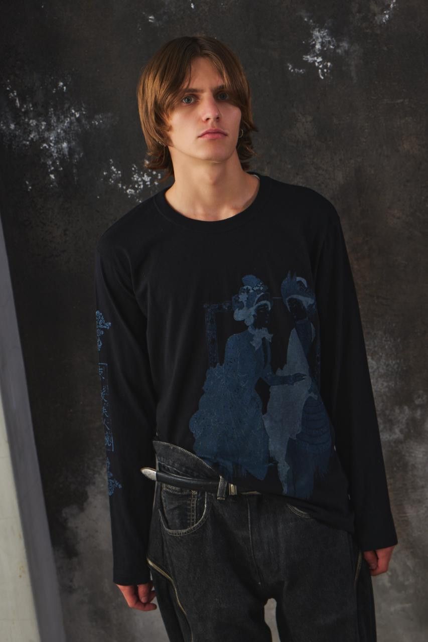 Yohji Yamamoto S'YTE "Abstract Face" Graphic Print Long Sleeve Tee Size US M / EU 48-50 / 2 - 1 Thumbnail