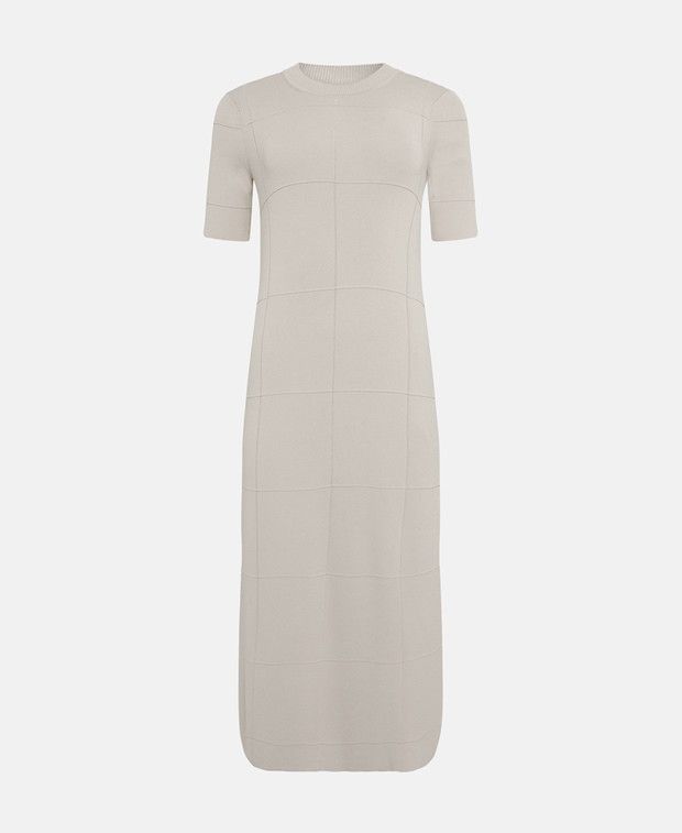 fringed knitted dress h&m Cream Knit Fringe Hem Dress – Ro&Zo