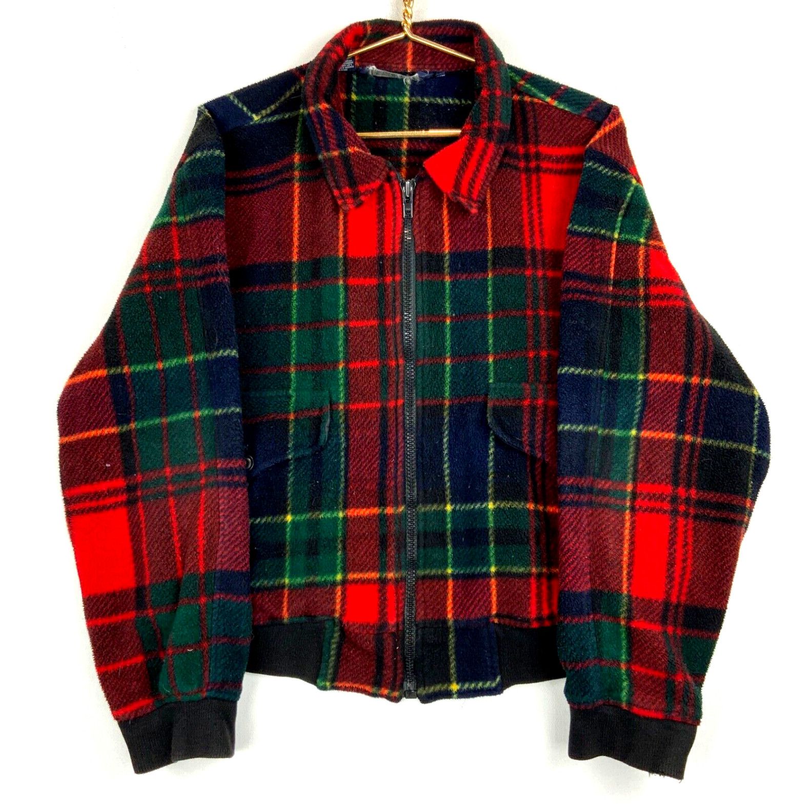 image of Vintage Polo Ralph Laurent Full Zip Fleece Sweater Jacket Size Medium Multicolor in White, Men's