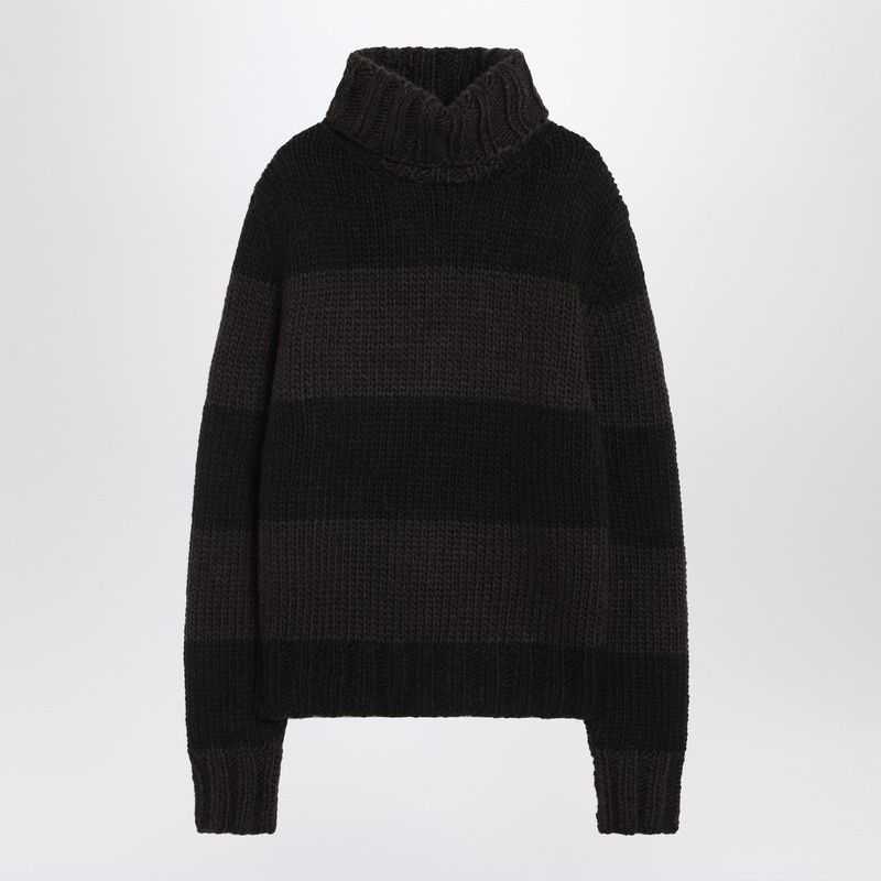 Dolce & Gabbana Dolce&Gabbana Striped Wool-Blend Turtleneck Sweater Size US XL / EU 56 / 4 - 1 Thumbnail