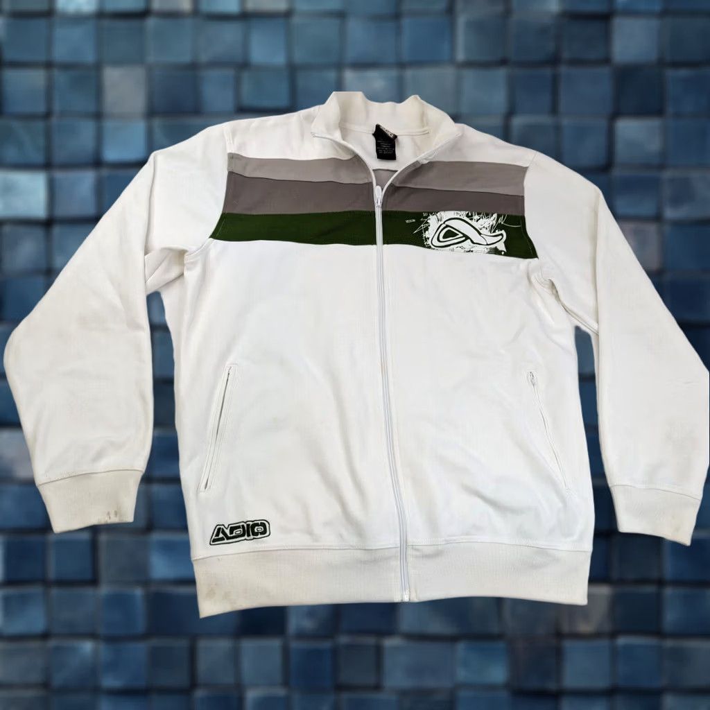 Vintage VINTAGE ADIO Skateboard Full Zip Sweater Men XL White Green Heavyweight Streetwear 90s Mens XL Size US XL / EU 56 / 4 - 1 Thumbnail