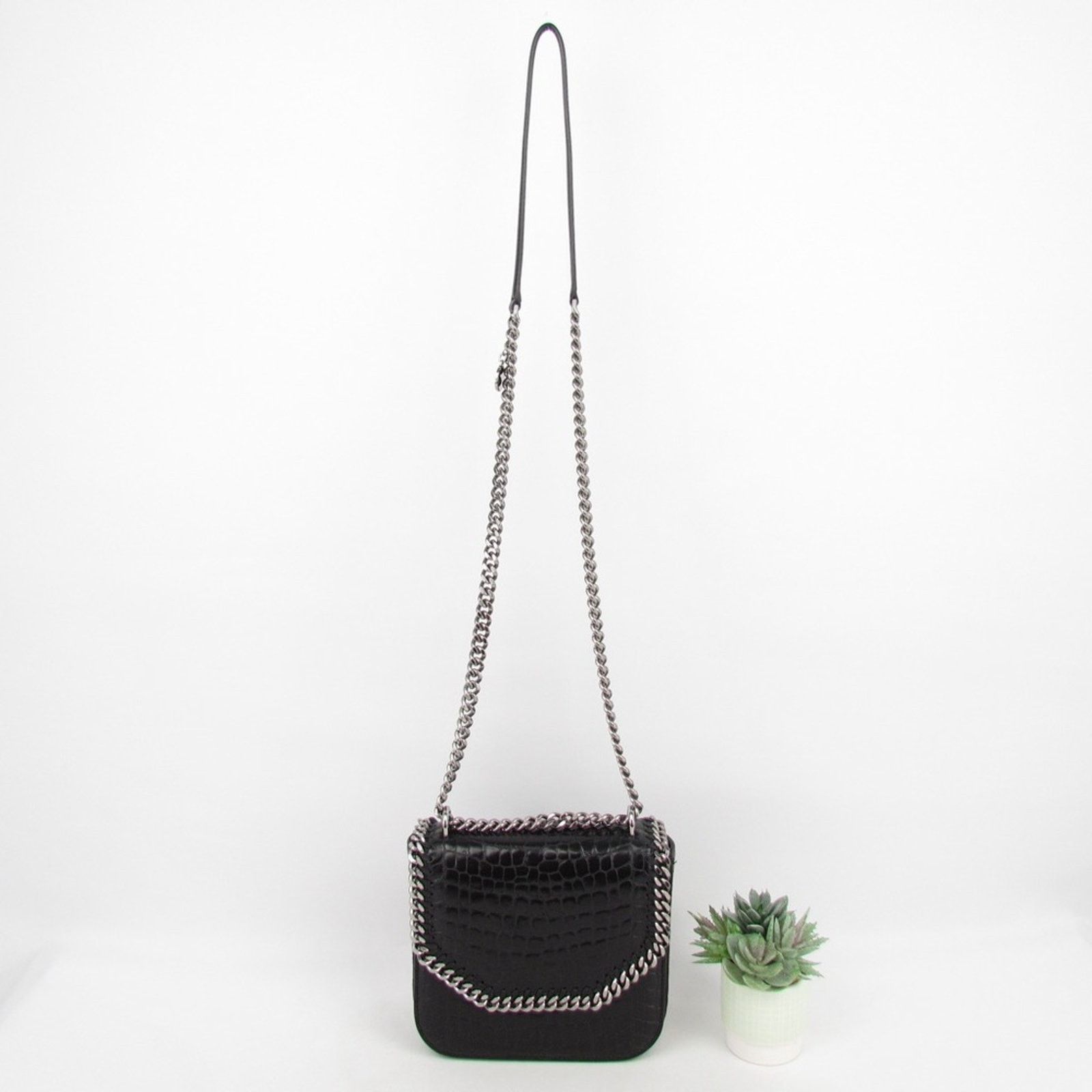Stella McCartney Stella McCartney Croc Embossed Falabella Star Box Bag Size ONE SIZE - 4 Thumbnail