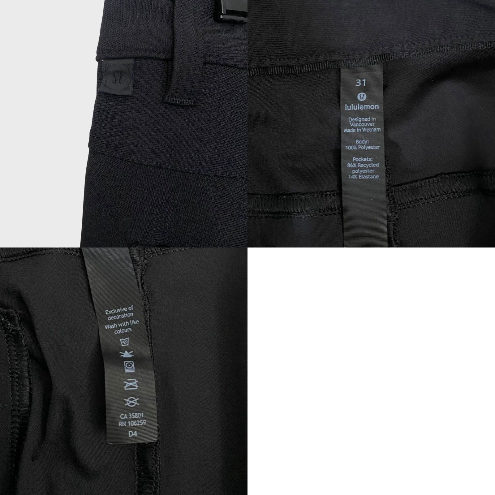 Lululemon Lululemon ABC Classic-Fit Trouser Pants Black Men’s Size 31 Warpstreme Casual Chino Straight 5-Pocket Pants Size US 31 - 8 Thumbnail