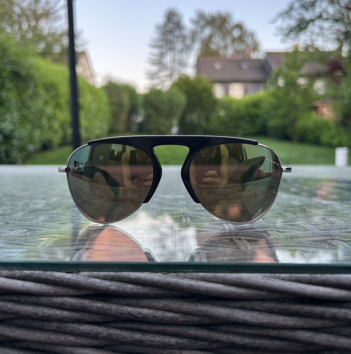 image of Yohji Yamamoto Sunglasses Vintage in Black, Men's