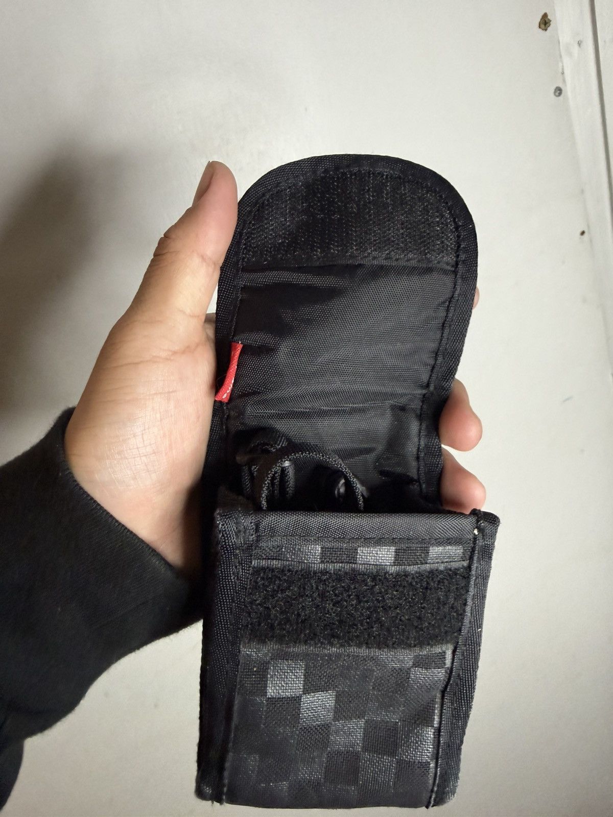 Supreme Supreme FW11 Damier Printed Check Camera Pouch Black Size ONE SIZE - 7 Thumbnail