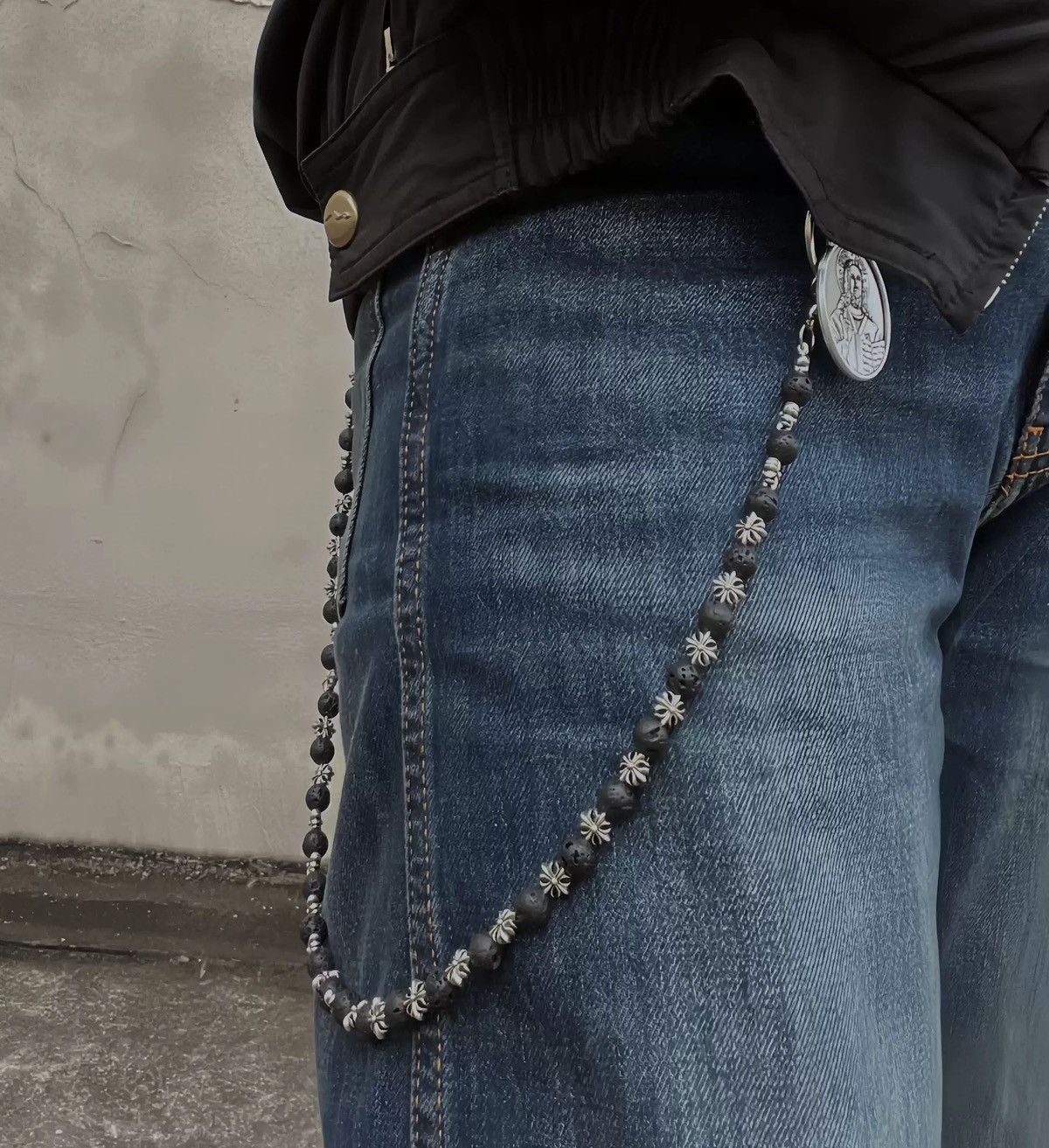 Japanese Brand Avant garde punk cross beads pocket wallet chain Size ONE SIZE - 1 Thumbnail