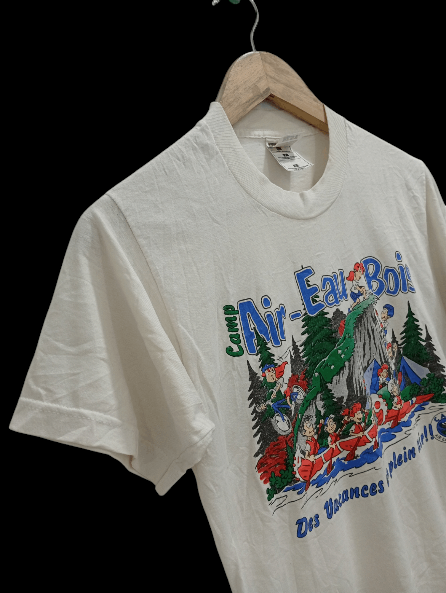 Fruit Of The Loom × Vintage 🔥🔥Vintage 90s Camp Air - Eau Bois T-Shirt Size US S / EU 44-46 / 1 - 4 Thumbnail