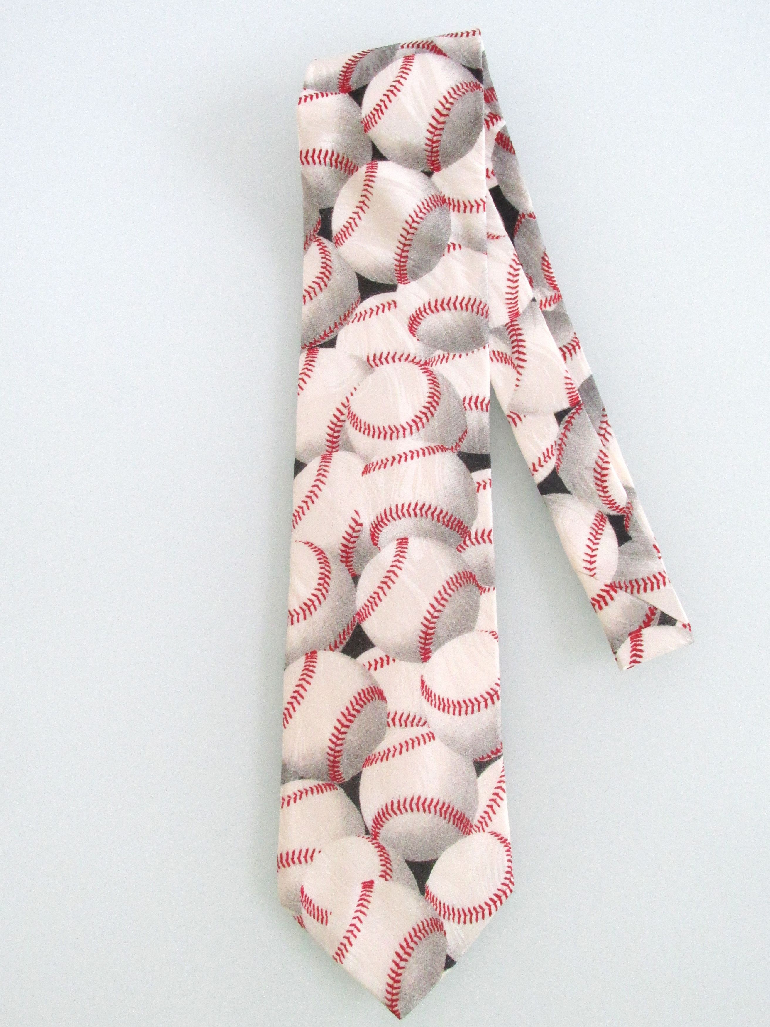 Ralph Marlin Vintage Ralph Marlin (NWOT) Baseball Men's Silk Tie Size ONE SIZE - 1 Thumbnail