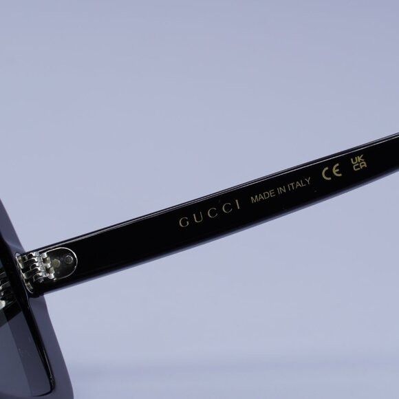 Gucci Gucci GG1369S 001 Sunglasses Black Square Frame, Grey Lenses Size ONE SIZE - 8 Thumbnail