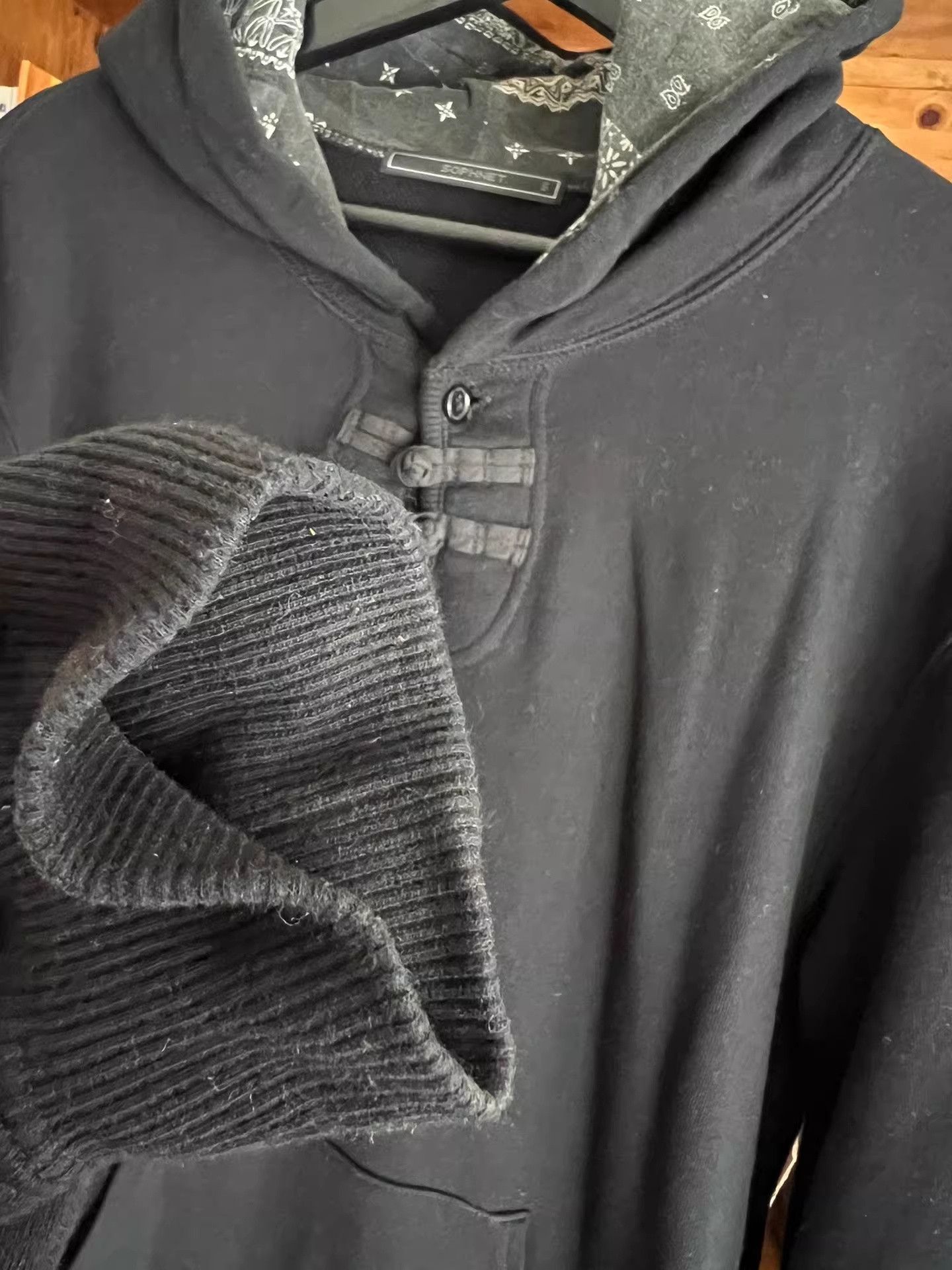 Sophnet. Sophnet Black Paisley Chinese Knot Hoodie Size US S / EU 44-46 / 1 - 5 Thumbnail