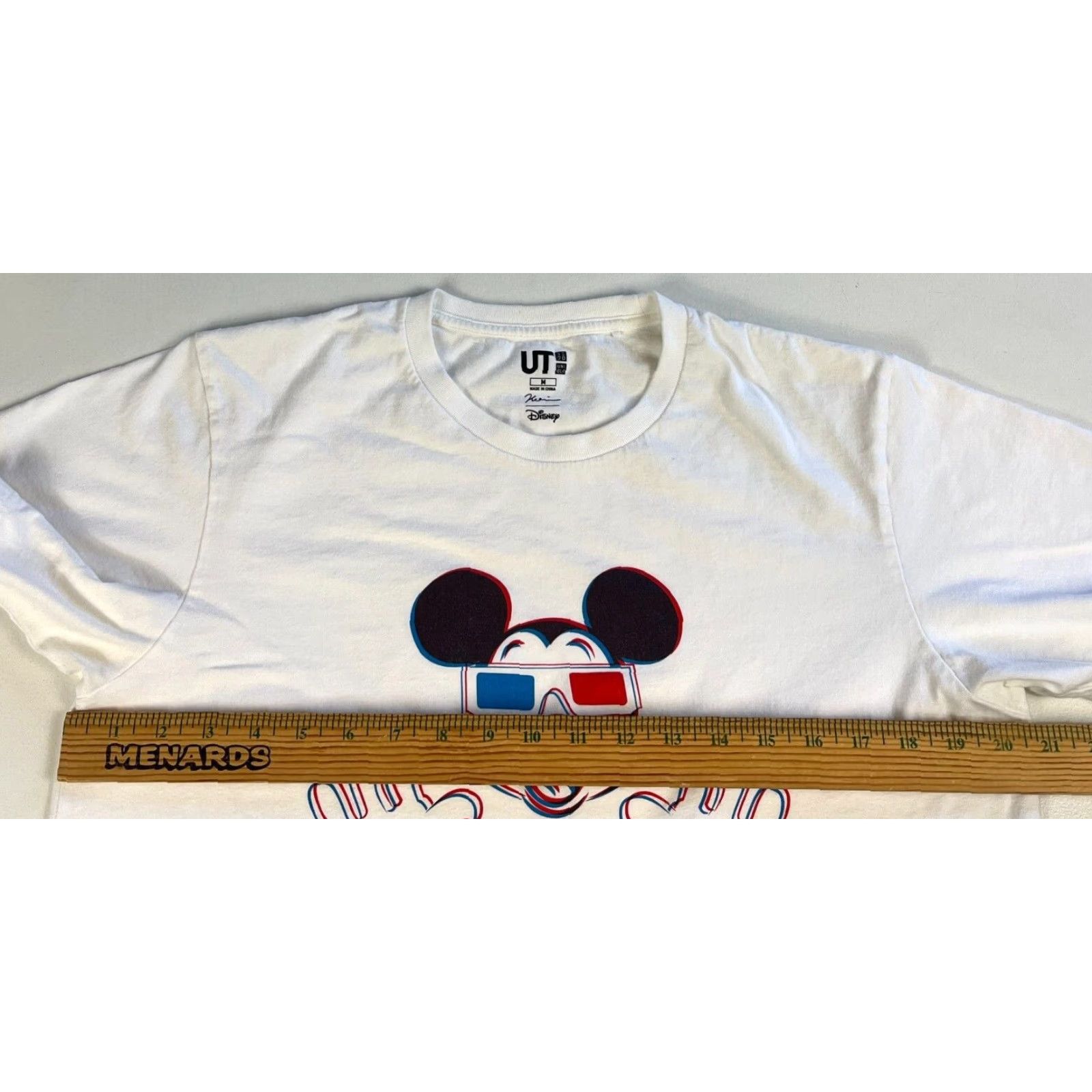 Uniqlo UNIQLO x Disney MOUSE 3D T-SHIRT Unisex Adults M White Cotton Short Sleeve Crew Neck Mickey Mouse Vintage Size US M / EU 48-50 / 2 - 8 Thumbnail