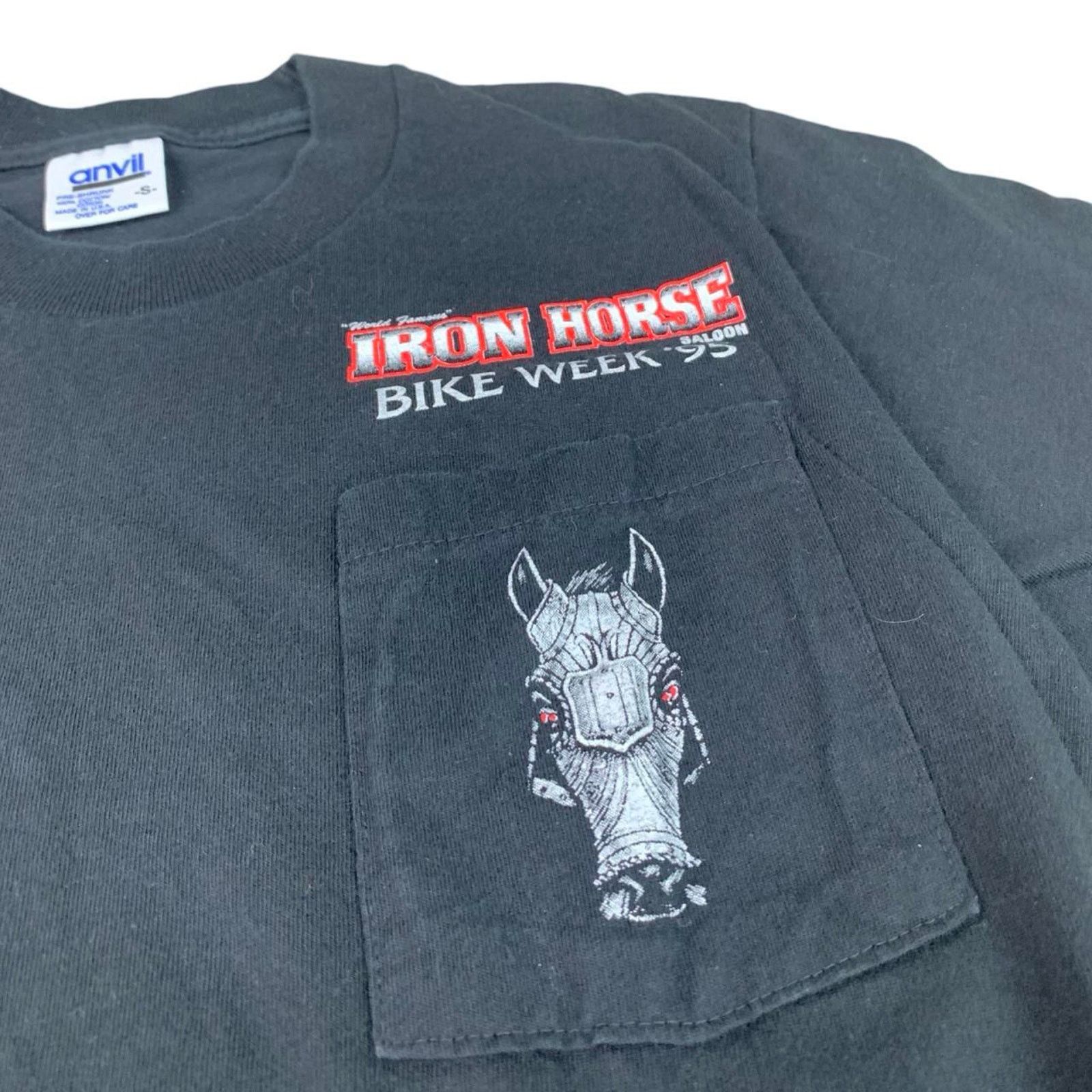 Anvil × Vintage Vintage 1995 Iron Horse Bike Week Biker T-shirt Size US S / EU 44-46 / 1 - 4 Thumbnail