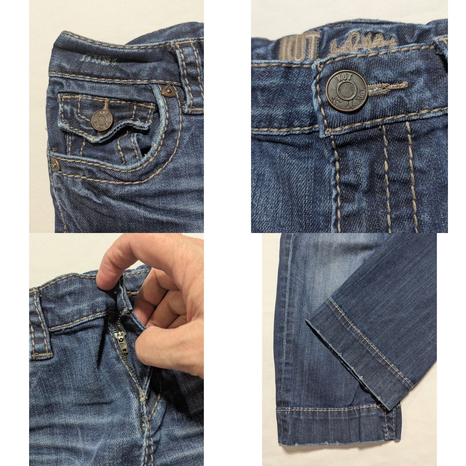 Vintage KUT From The KLOTH Jeans - Women Size 2 Cropped Embroidered Flap Pocket Denim Size 26" / US 2 / IT 38 - 9 Thumbnail