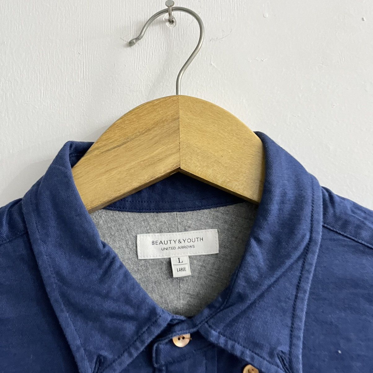 Japanese Brand United Arrow - Blue Minimalist Ls Button Up Size US L / EU 52-54 / 3 - 4 Thumbnail