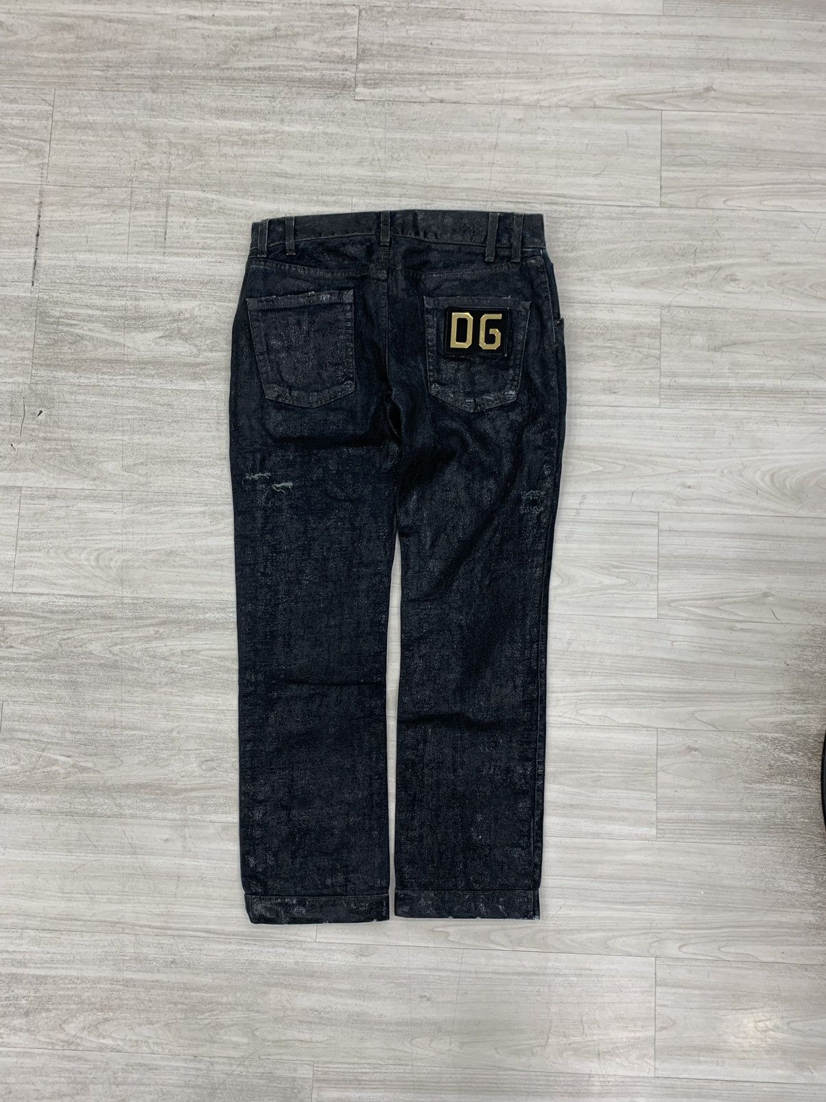 Dolce & Gabbana Dolce & gabbana waxed wide denim pantas Size US 32 / EU 48 - 6 Thumbnail