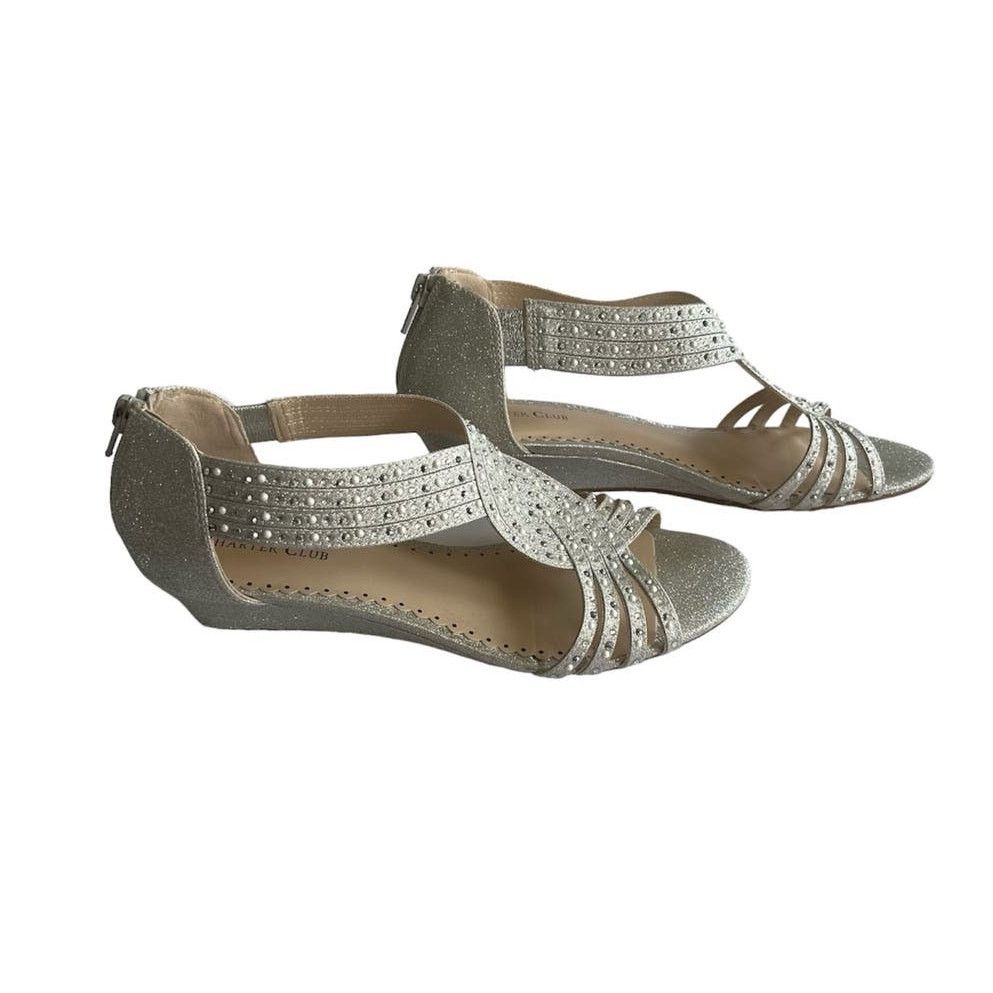 Other Charter Club Ginifur embellished wedge sandals women's 7.5 Size US 7.5 / IT 37.5 - 4 Thumbnail