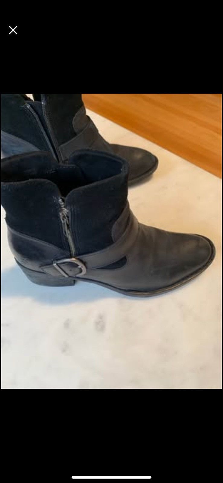 Born BORN KORITA WESTERN BOOTIE Ankle Booties BLACK Leather Suede Women 9.5 Boots. Paid $120 Size US 9.5 / IT 39.5 - 4 Thumbnail