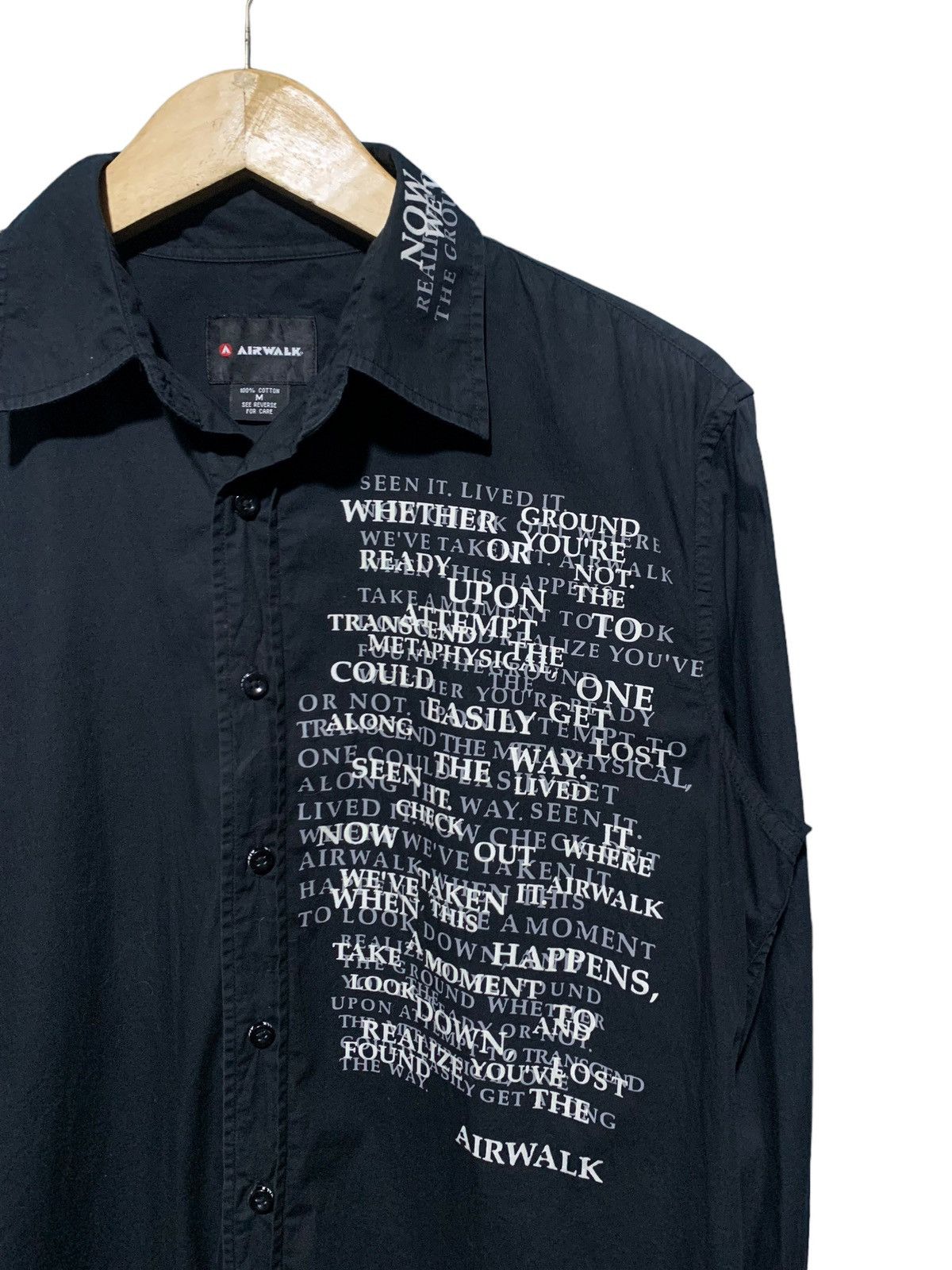 Yohji Yamamoto Y2k Airwalk poem shirt Yohji style Size US M / EU 48-50 / 2 - 8 Thumbnail