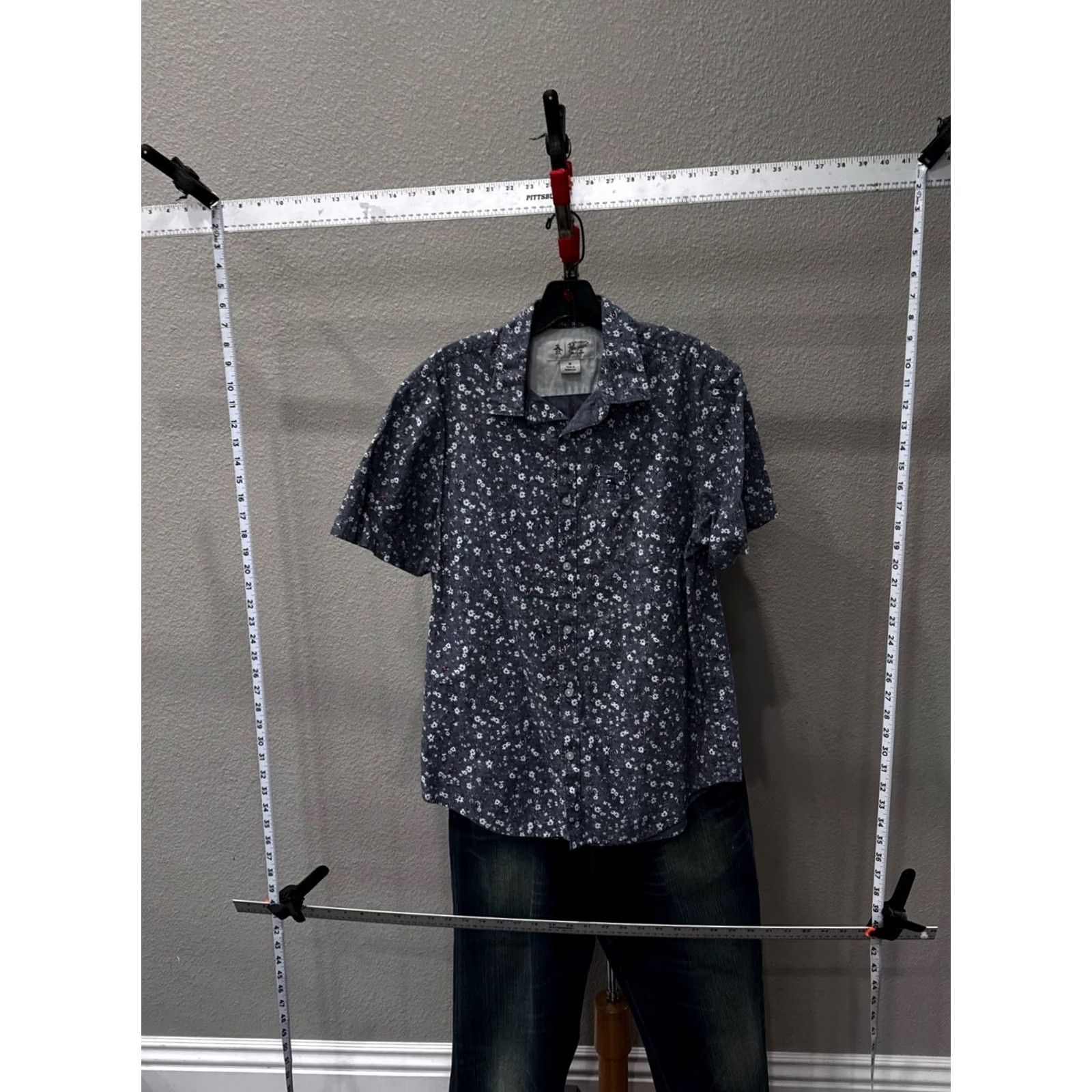 Vintage Penguin Floral BUTTON UP SHIRT Pocket Medium M Mens Size US M / EU 48-50 / 2 - 3 Thumbnail