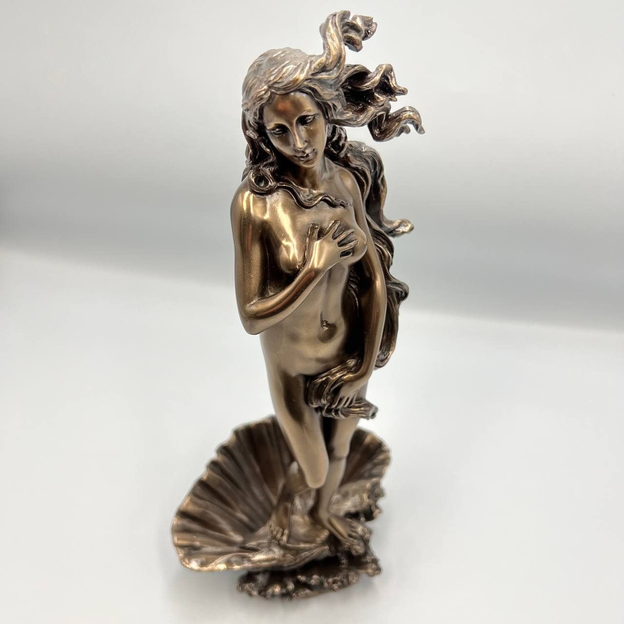 Vintage Birth of Goddess Venus Figure Polystone Bronze Decor Italy Size ONE SIZE - 3 Thumbnail