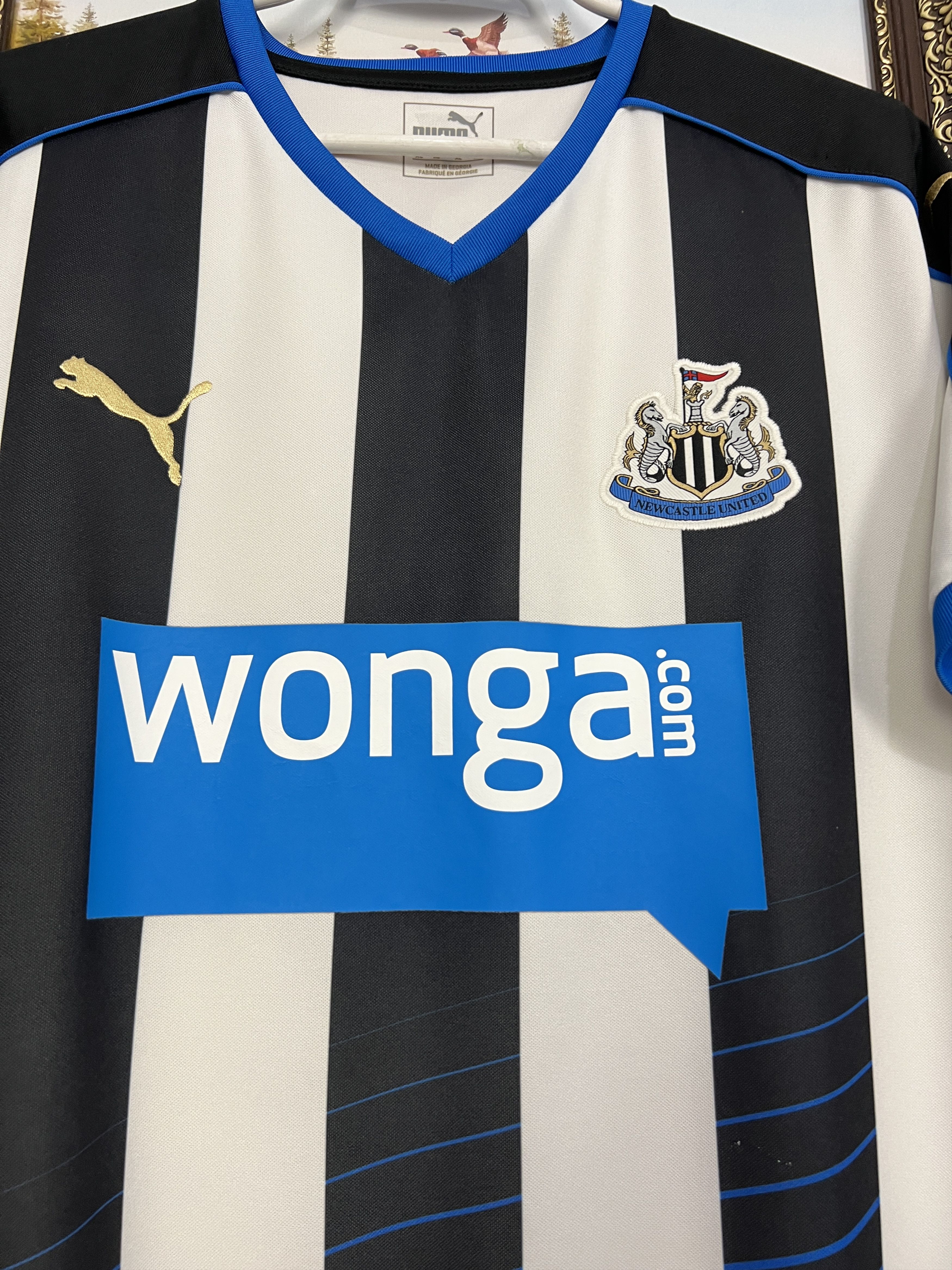 Puma Newcastle football shirt Soccer Puma Colback Jersey Trikot Size US XL / EU 56 / 4 - 5 Thumbnail