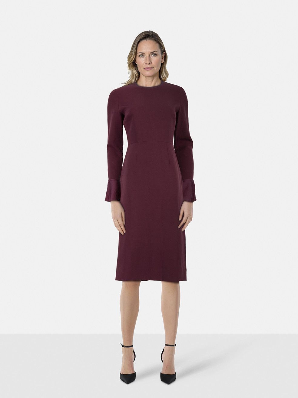 ROKSANDA Burgundy Bodycon Midi Dress Size M / US 6-8 / IT 42-44 - 1 Thumbnail