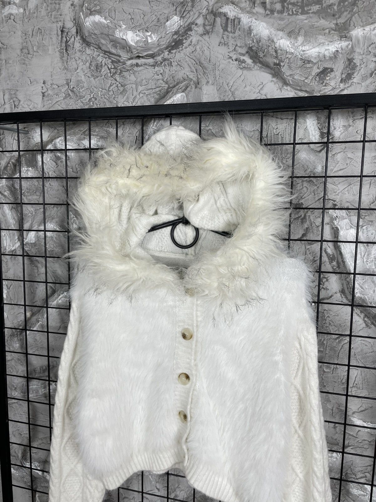 If Six Was Nine Y2K Vintage Soft Fur Cropped Jacket Grunge LGB Japanese Vibe Size M / US 6-8 / IT 42-44 - 6 Thumbnail