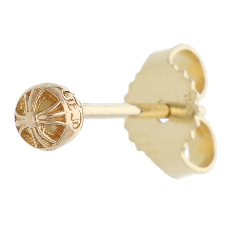Chrome Hearts Chrome Hearts 22K Gold Cross Ball Stud Earring Size ONE SIZE - 1 Thumbnail