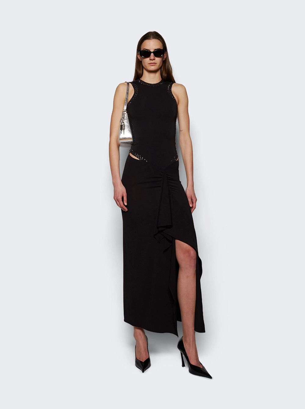 The Attico o1mle0526 Midi Dress in Black Size M / US 6-8 / IT 42-44 - 2 Thumbnail